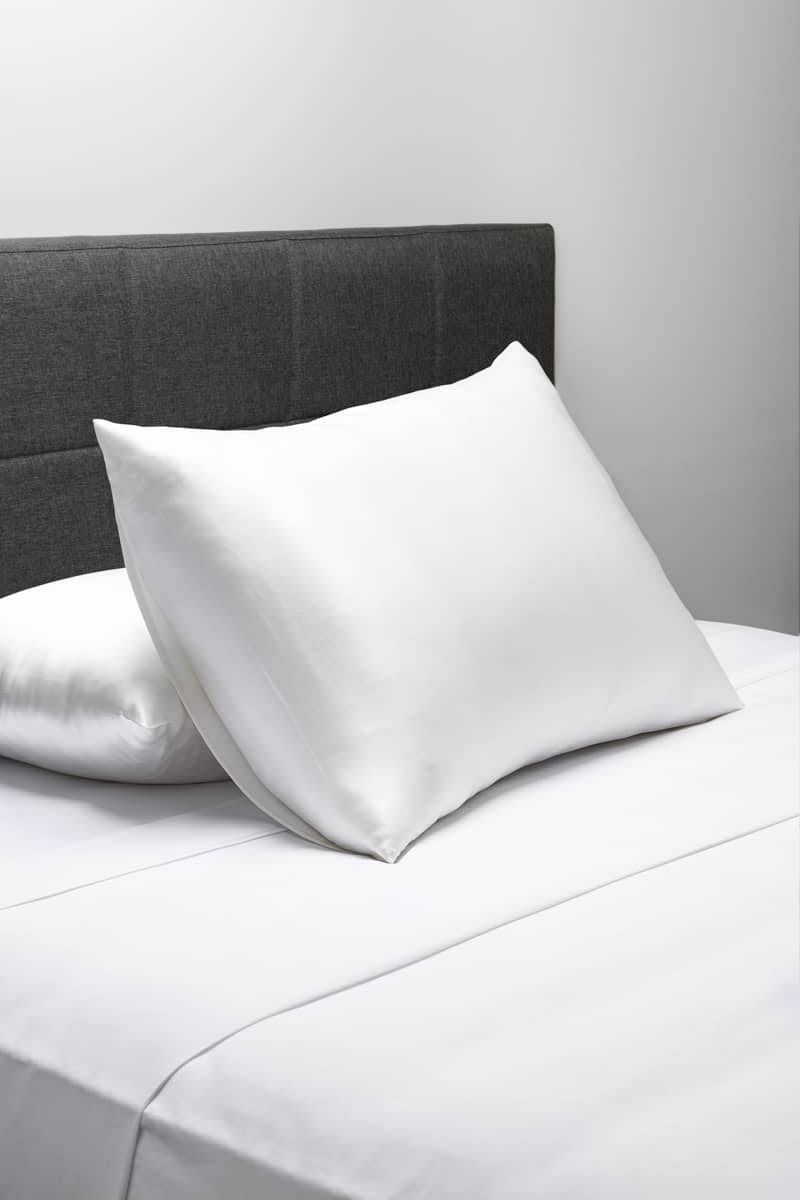 Fishers Finery 100% Pure Silk Pillowcase, Exceptional Value, Mulberry Silk, Available in Multiple Colours, 19mm, White King