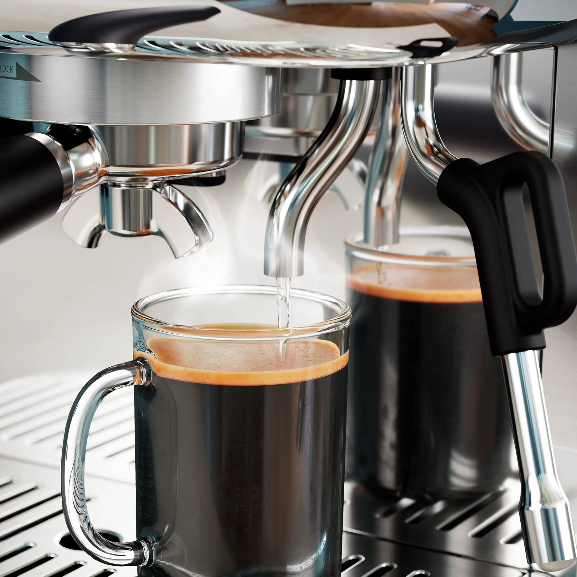 Barista Brew Semi-Automatic Espresso Machine with Milk Frother, Silver Metal - Image 8