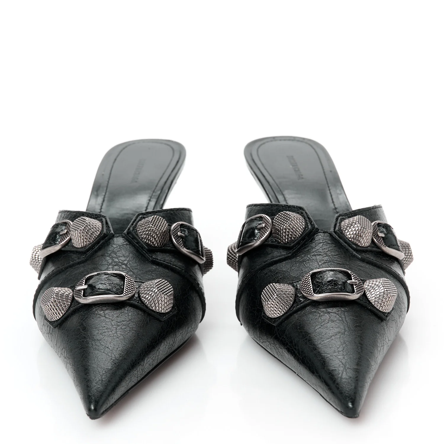 Agneau Arena Cagole 70mm Mules 36 Black