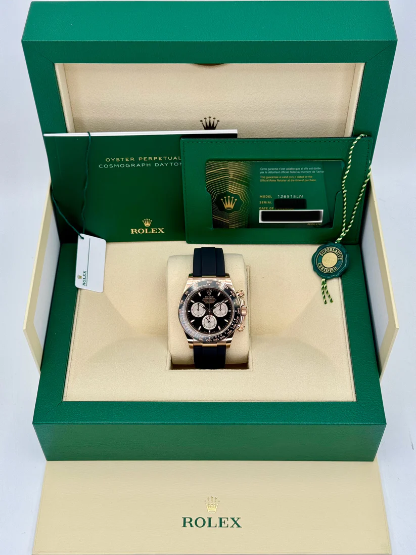 [Super Clone]Rolex Cosmograph Daytona Black Ceramic Bezel Men's Watch m126515ln-0002