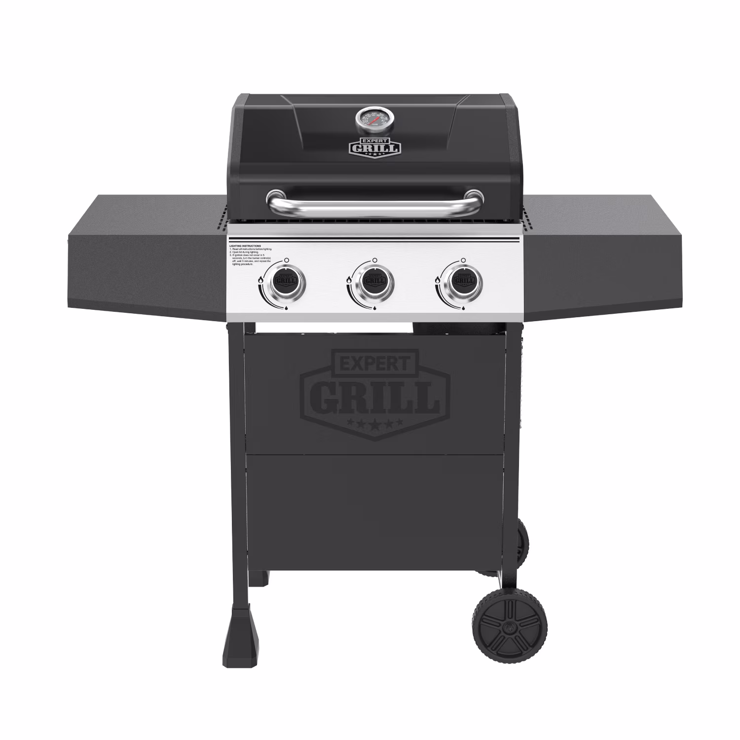 3 Burner Propane Gas Grill in Red(Red) - Image 3