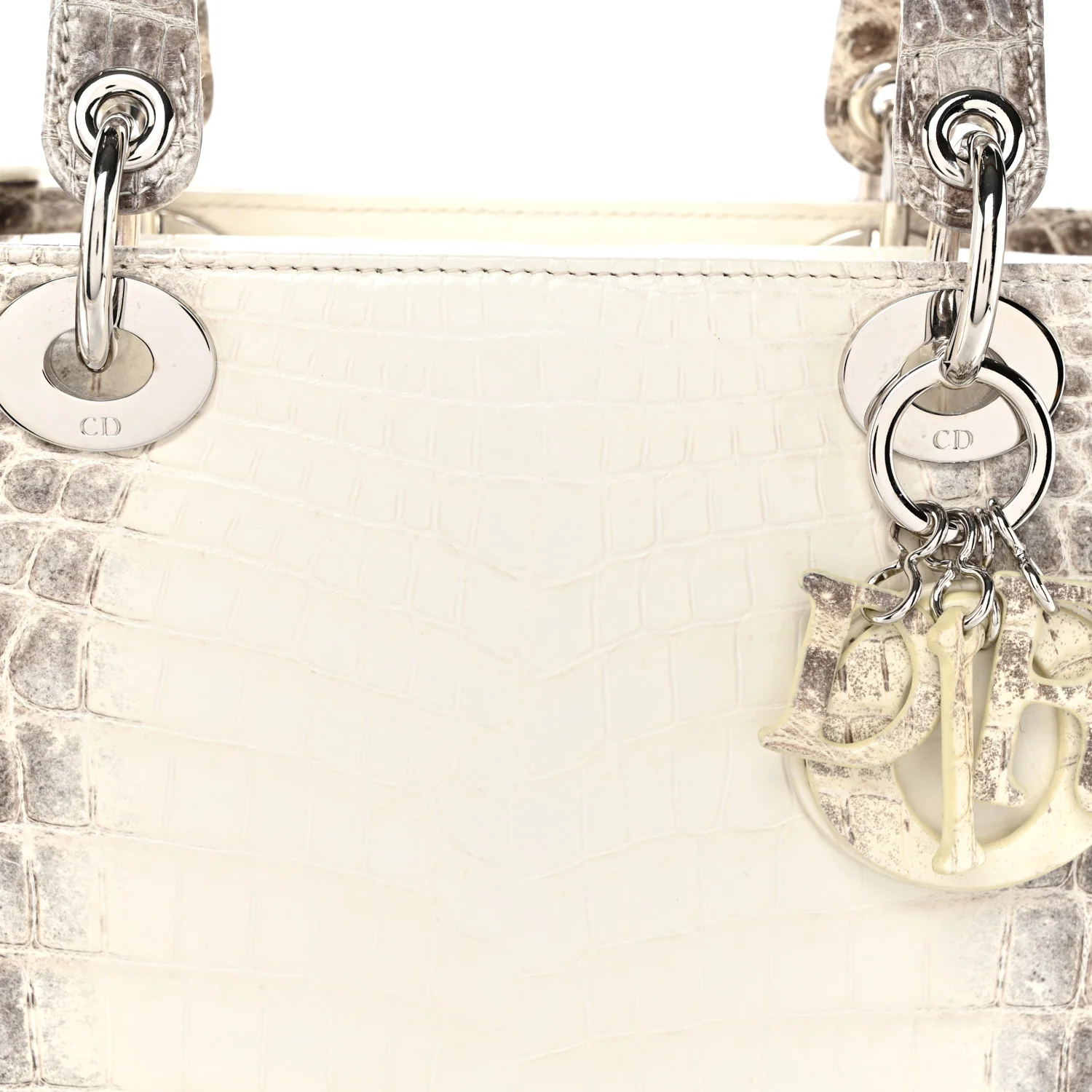 Niloticus Crocodile Himalaya Medium Lady Dior Latte
