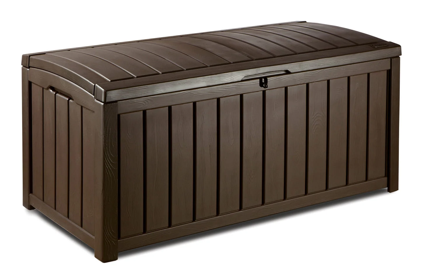 Keter Glenwood Outdoor 101 Gallon Plastic Deck Box, Brown