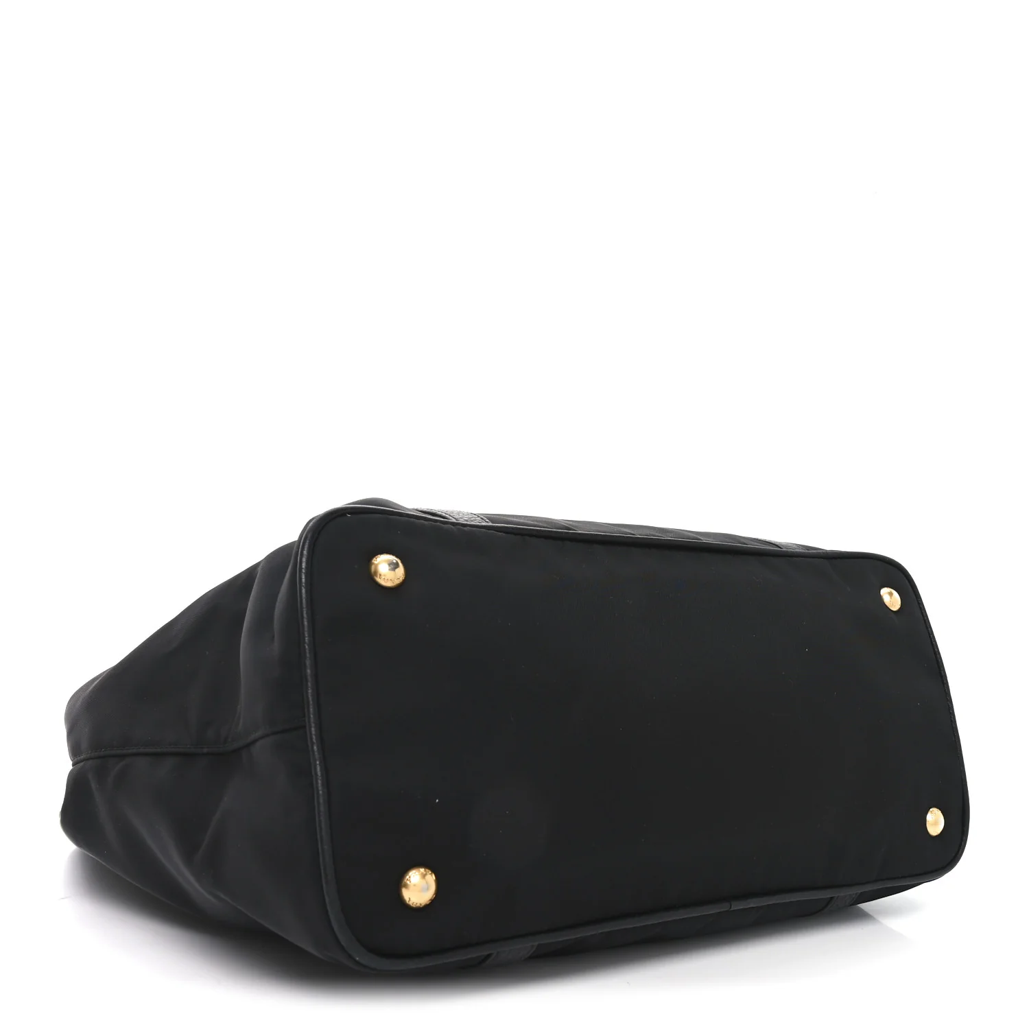 Tessuto Nylon Soft Calf Small Tote Black