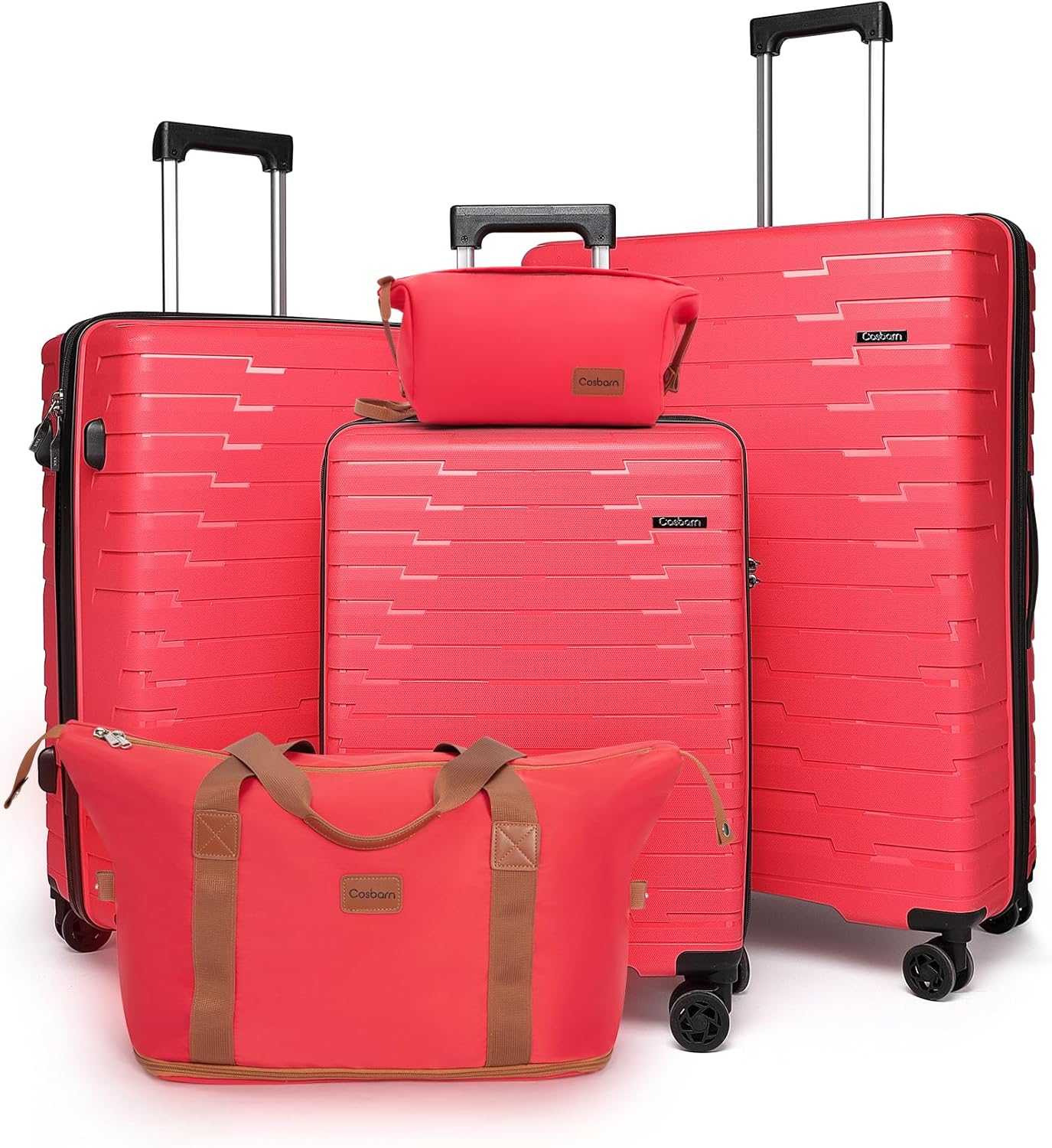 Ensemble de 5 valises à roulettes, valise rigide en ABS avec roulettes multidirectionnelles