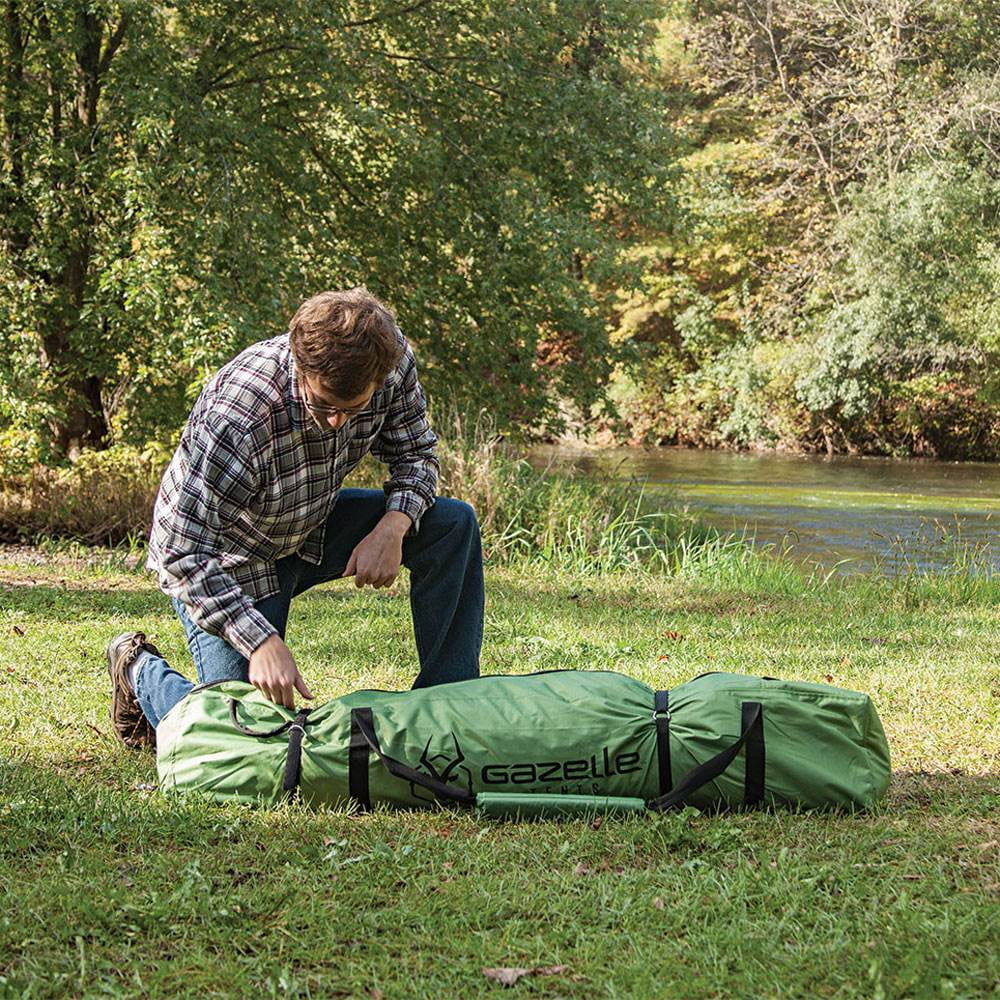 Tents T4 8' Heavy Duty Pop Up Hub 4 Person Outdoor Camping Tent, Green - Image 6