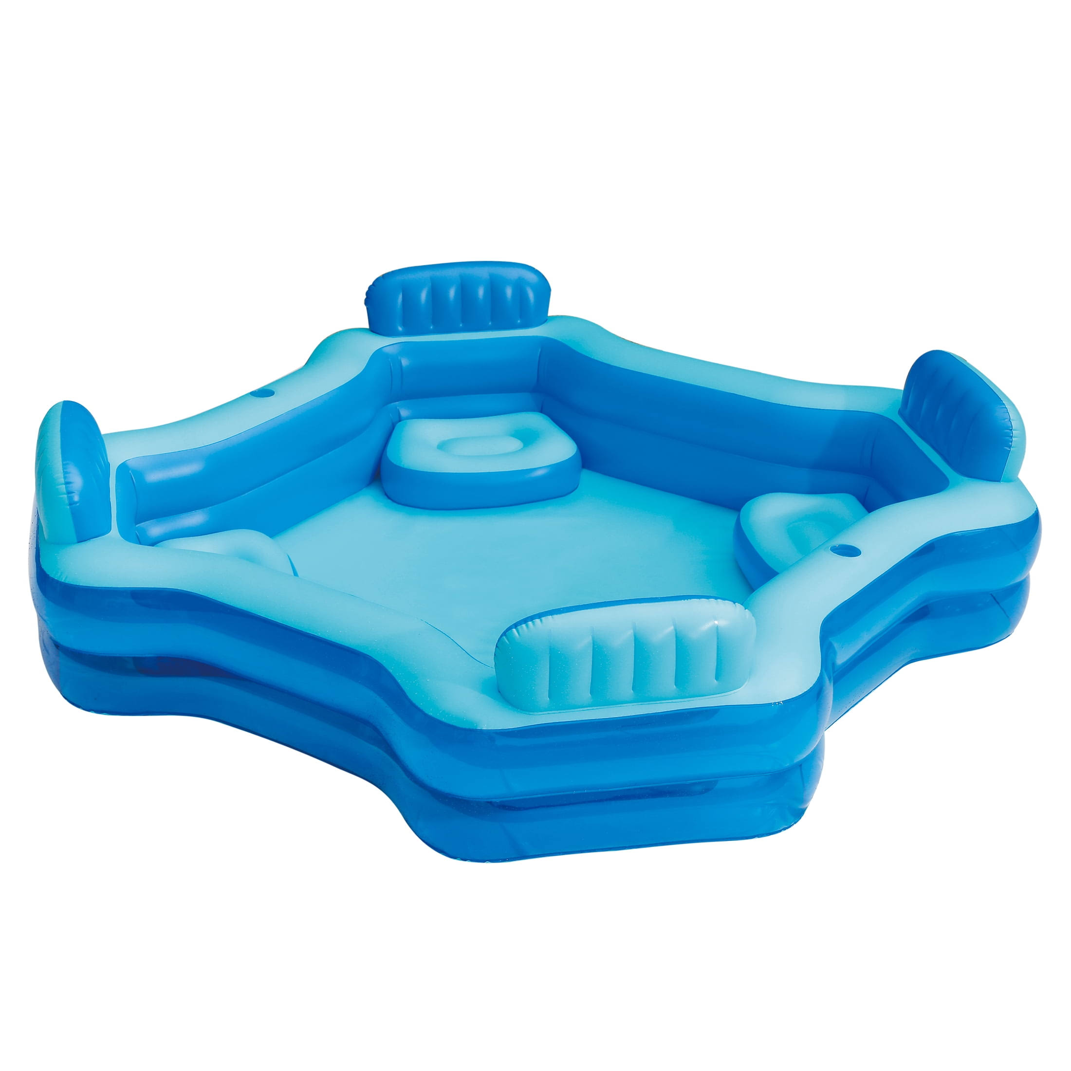 Bluescape Blue Deluxe Comfort Inflatable Family Swimming Pool, 4 Seats, Square, Age 6 & Up, Size: One Size