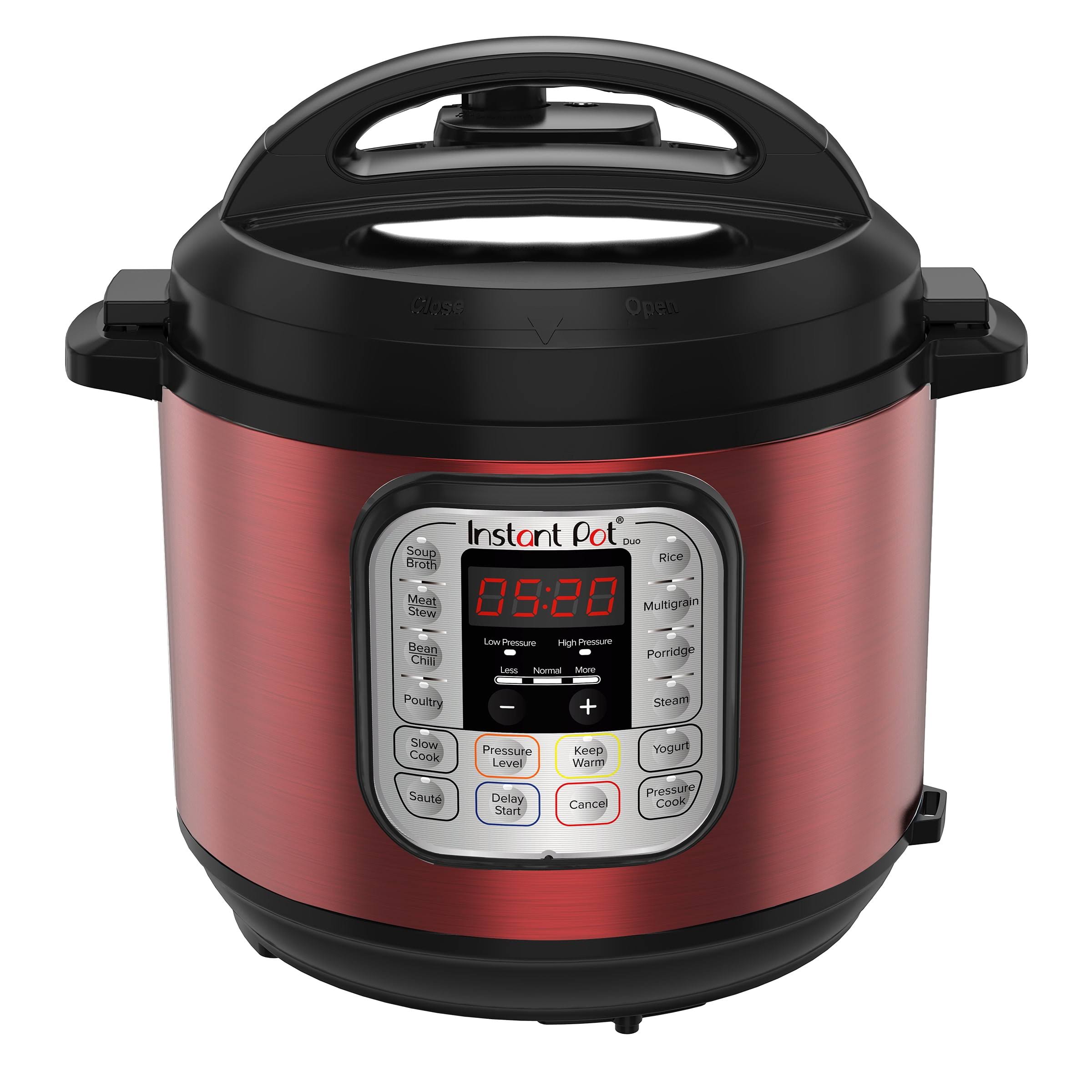 Instant Pot Duo60 Red Stainless 6-Quart 7-in-1 Multi-Use Programmable Pressure Cooker, Slow Cooker, Rice Cooker, Saut��, Steamer, Yogurt Maker, and
