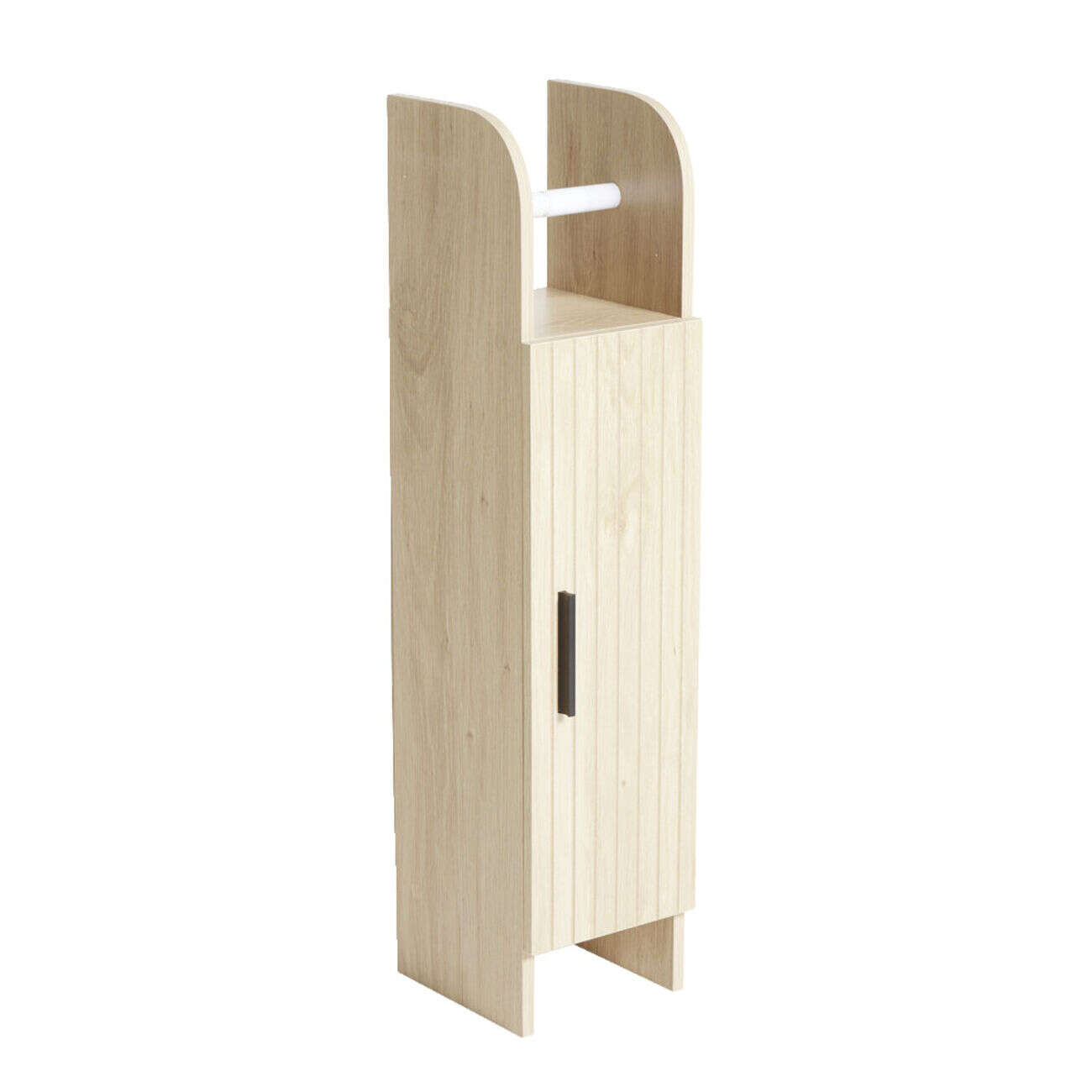 Meuble WC en bois 1 emplacement rouleau et 1 porte 20x18xH78,5cm