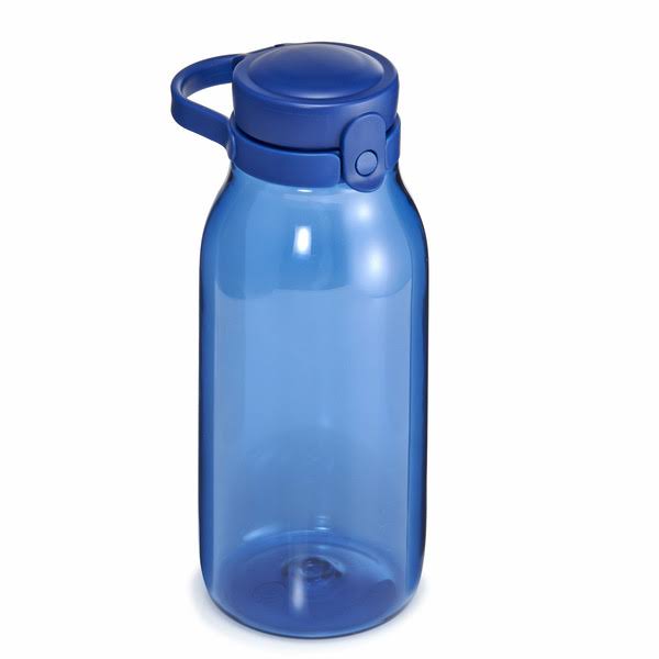 Your Zone 16 oz Plastic Chug Lid Water Bottle, Pet Material, Blue