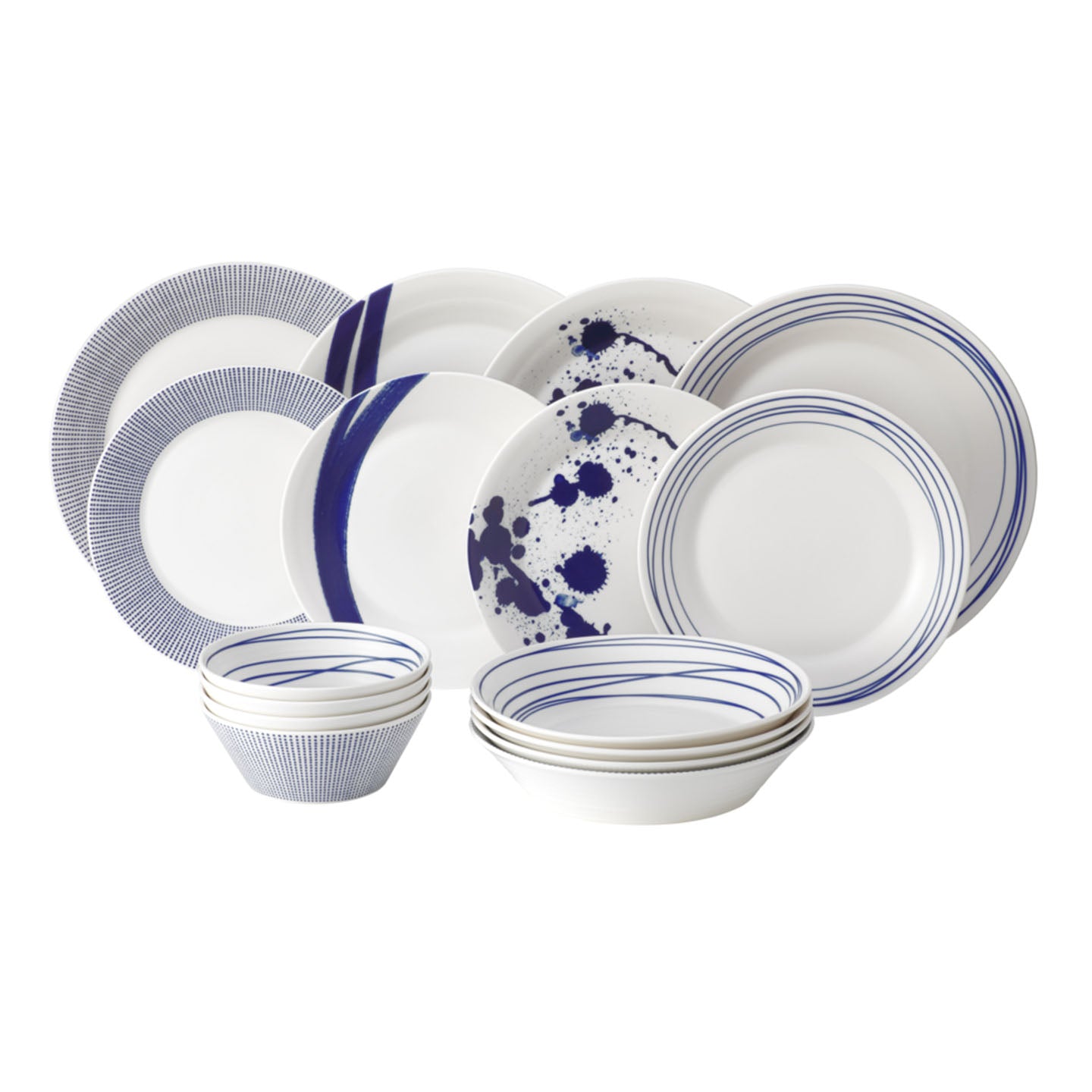 Pacific Blue Mixed Dinner Set, 16 piece Set