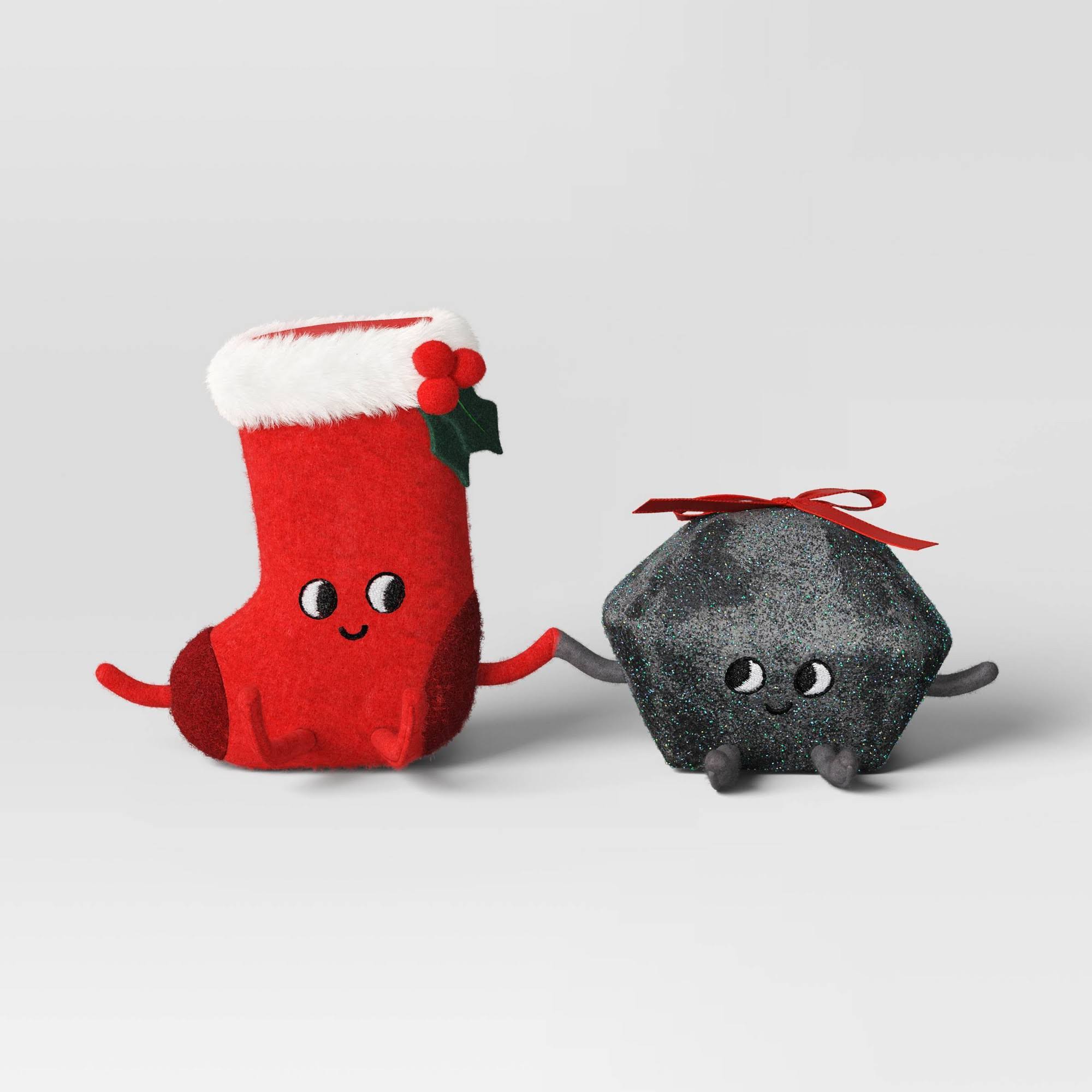Wondershop Felt Stocking & Coal Christmas Figurine Set | Target