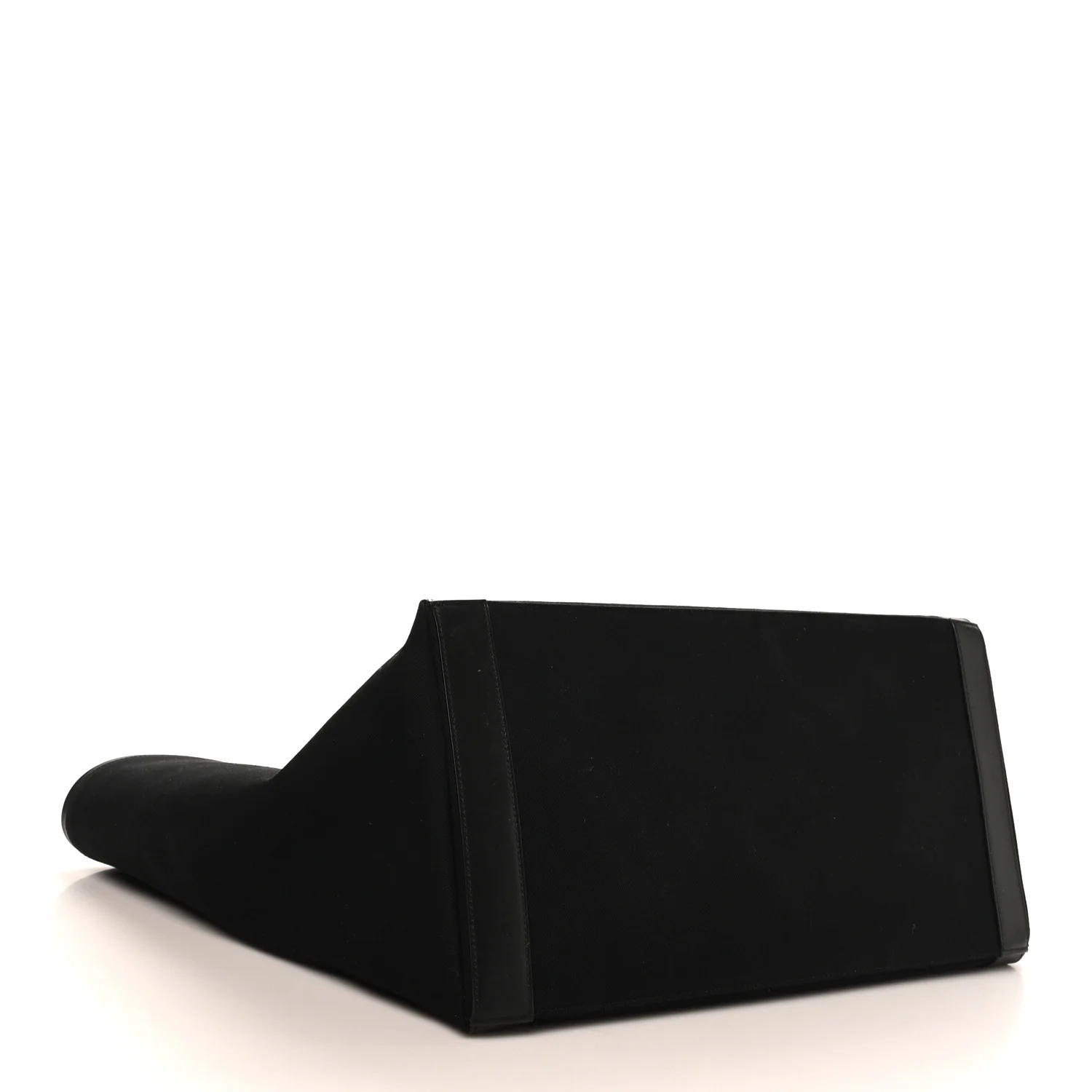 Linen Calfskin Rive Gauche Tote Black