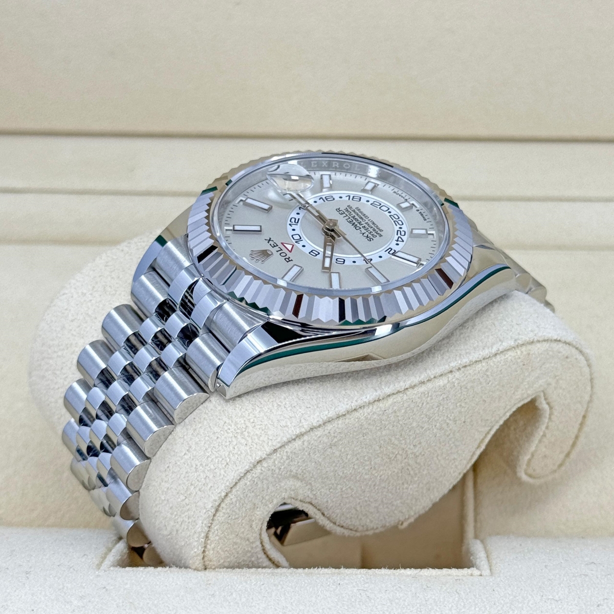 [Super Clone]RLX  Sky-Dweller 42mm Stainless Steel White Dial Jubilee - 336934