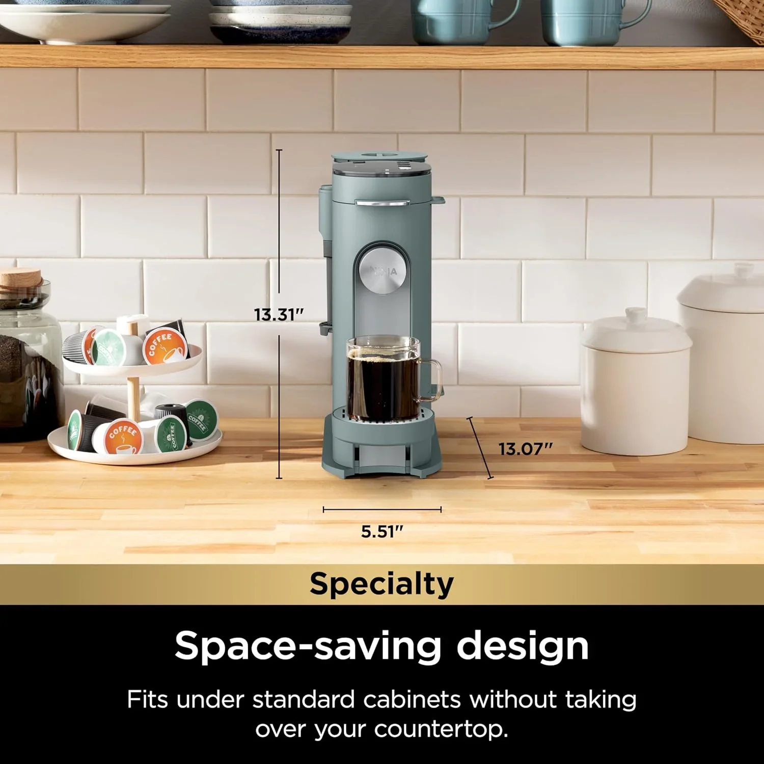 Cafetière Ninja à dosettes individuelles, compatible K-Cup, 4 méthodes d'infusion