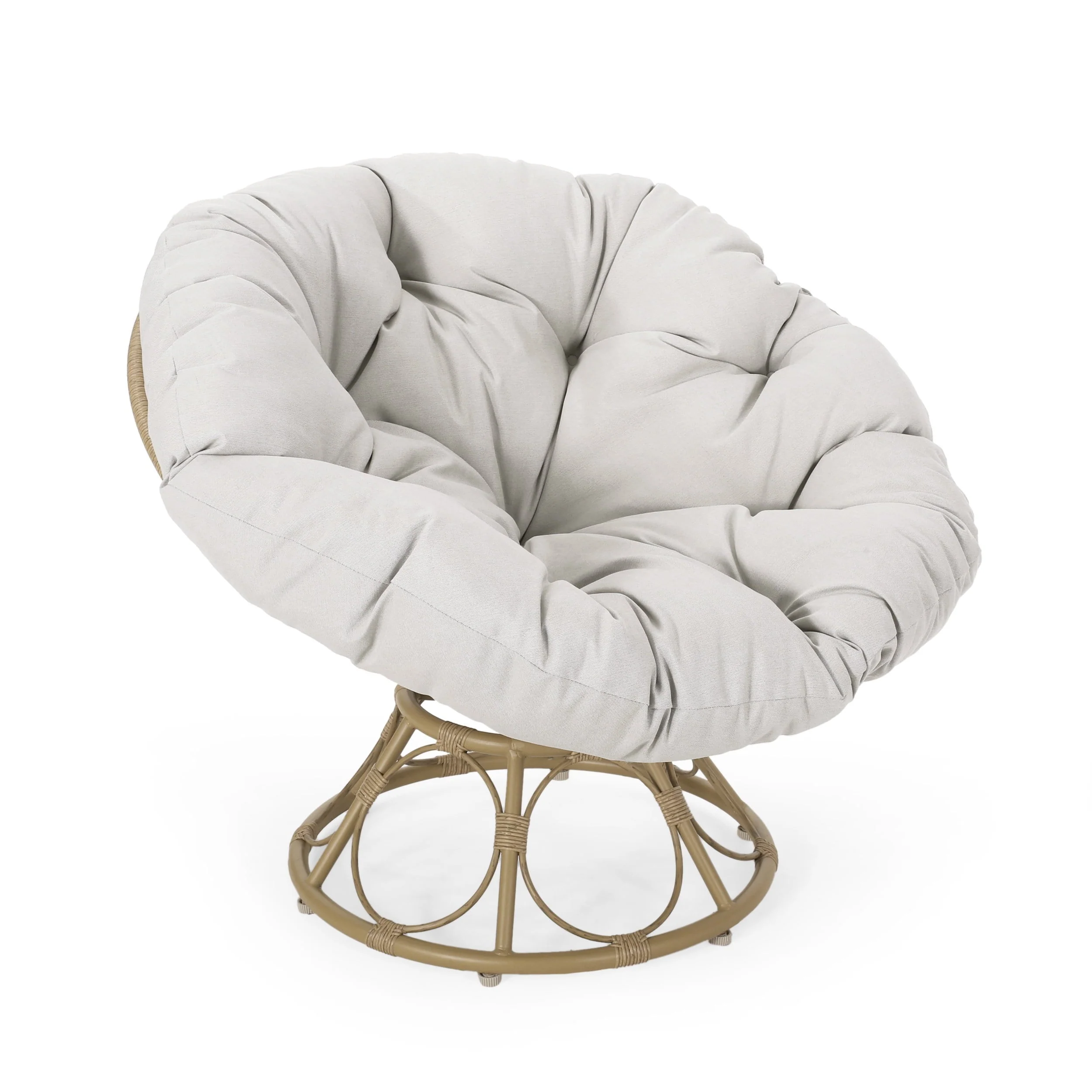 Noble House Raylea Outdoor Wicker Chair, Beige, Light Brown