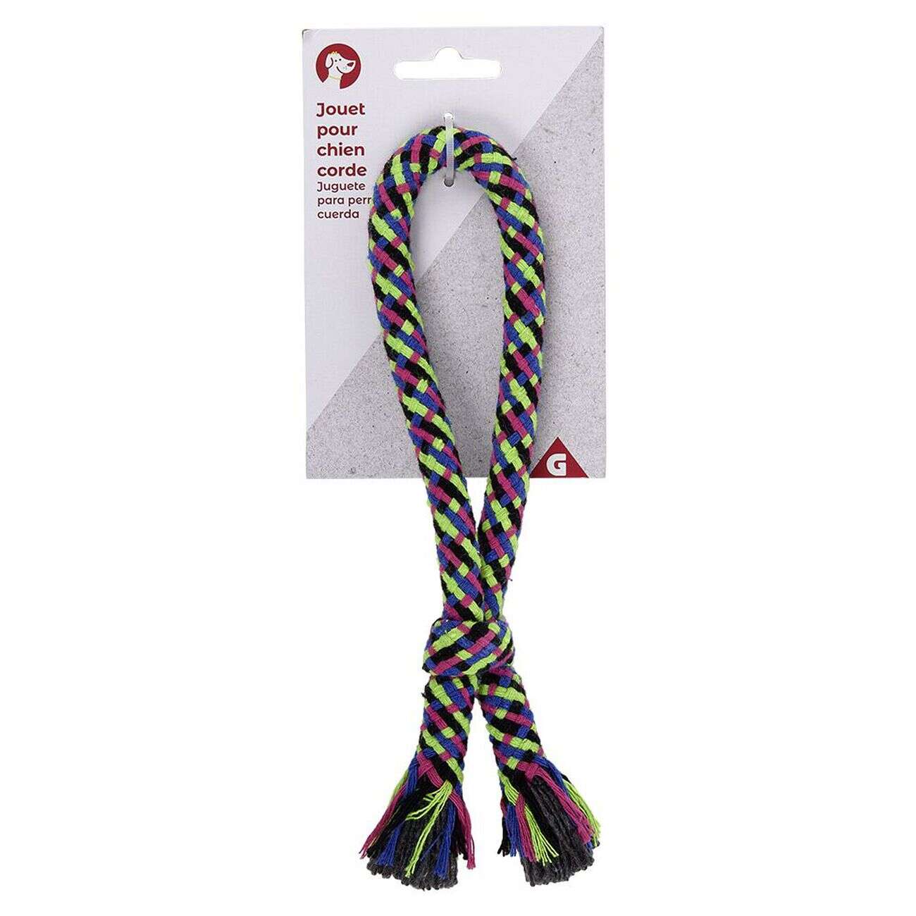 Jouet pour chien Poignée en corde avec noeud L.12 cm