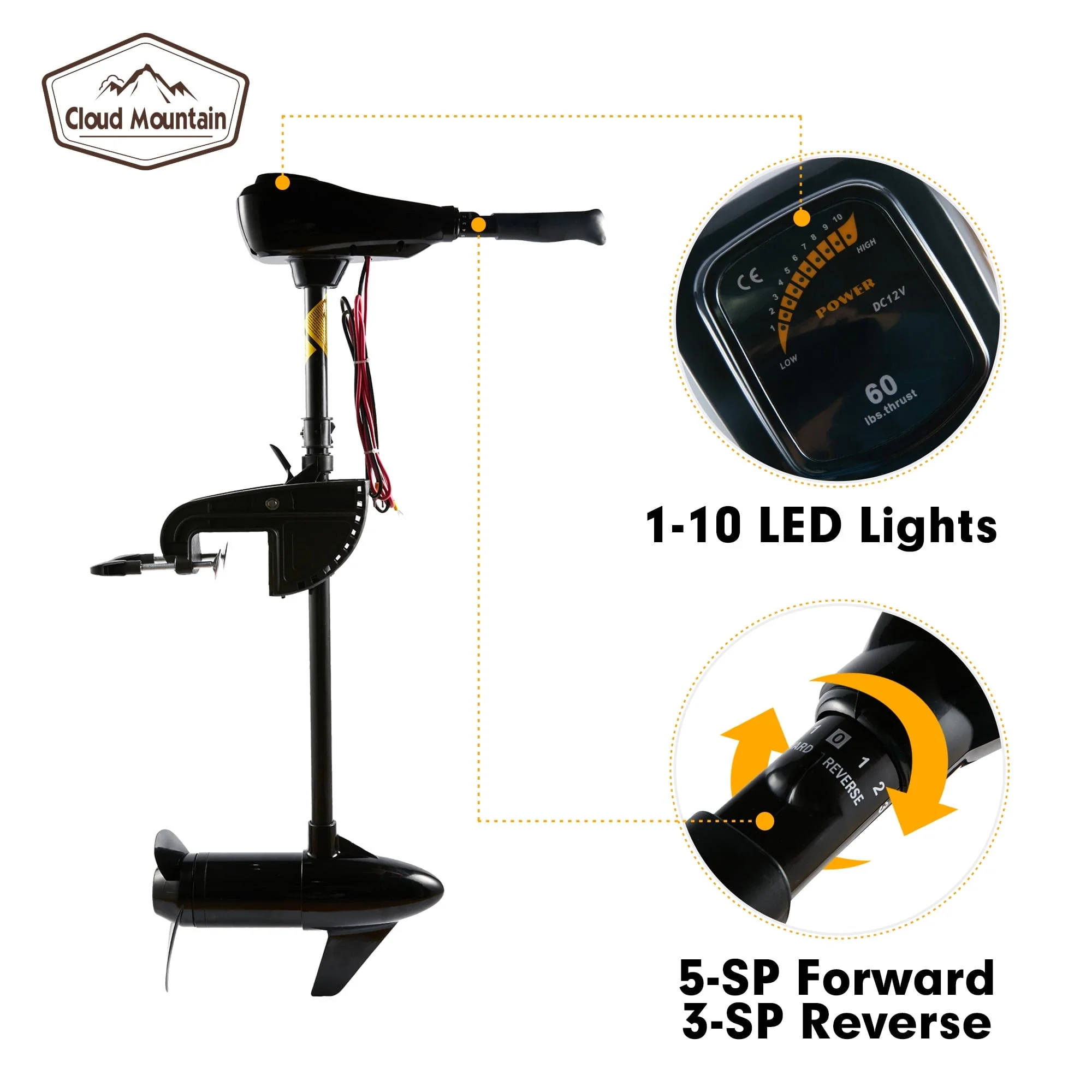 60LBS Thrust Electric Trolling Motor for Fishing Boats Freshwater and Saltwater Use - Image 6