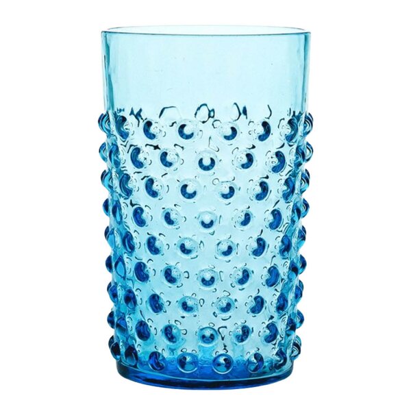 Hobnail glass 20 cl azure