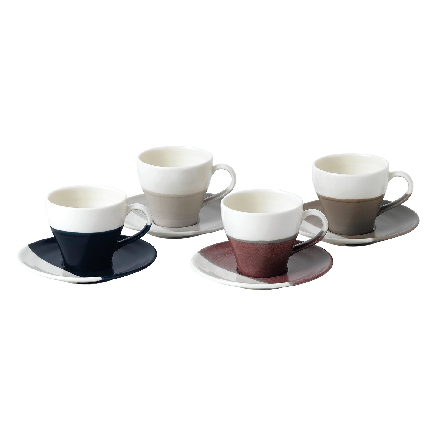 Coffee Studio Espresso Cup and Saucer, Set of 4