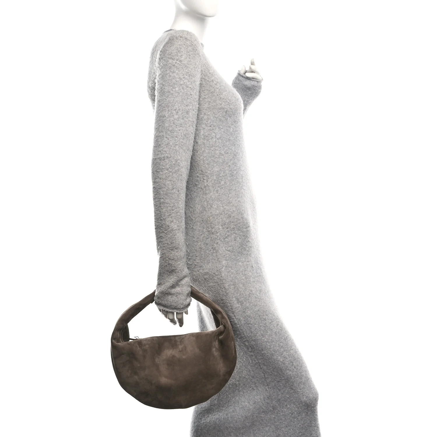 Suede Calfskin Medium Olivia Hobo Toffee