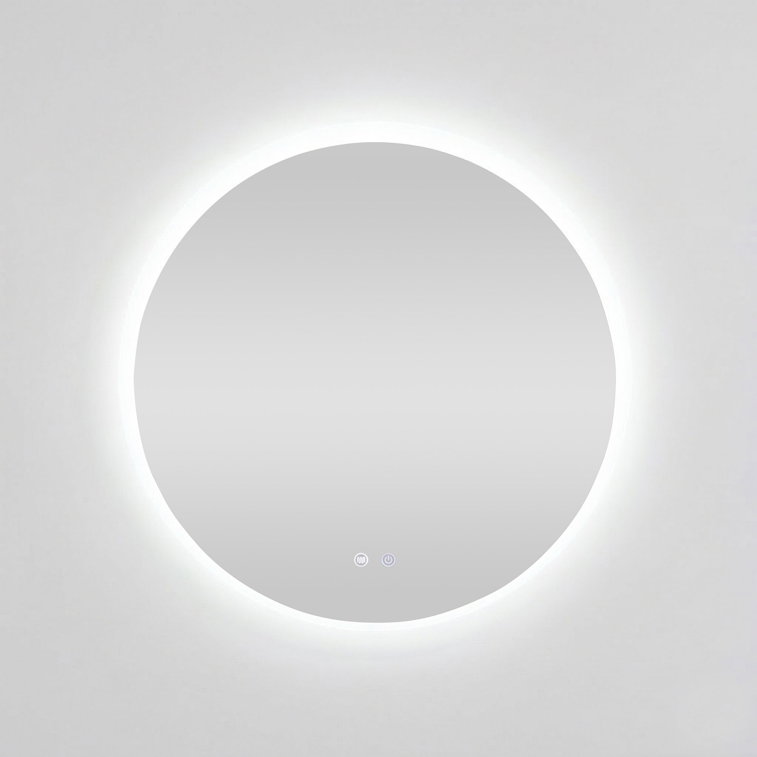 Bowen Round LED Vanity Mirror Silver 90cm