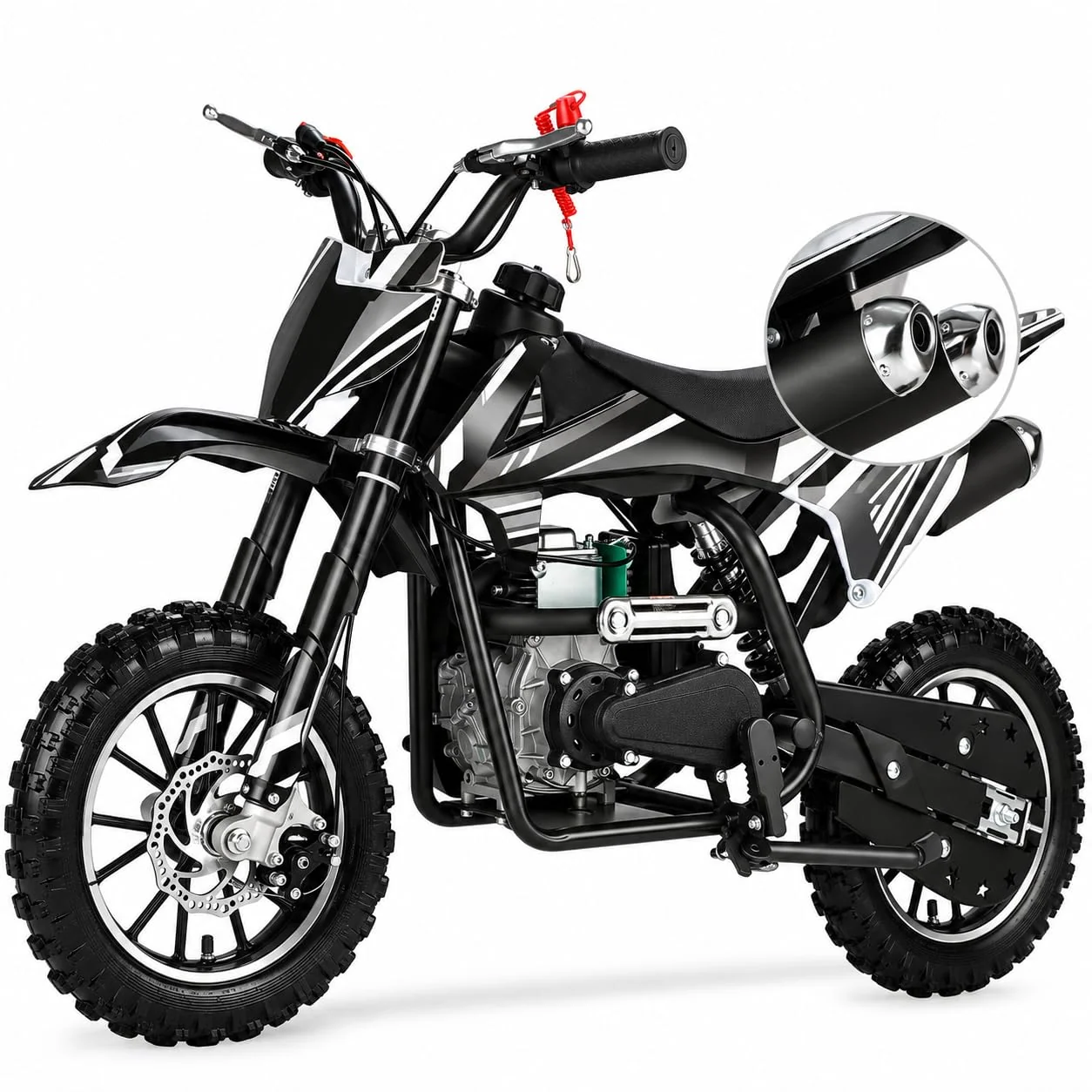 50cc 4-Stroke Kids Dirt Bike, Gas Dirt Bike for Kids 8-14
