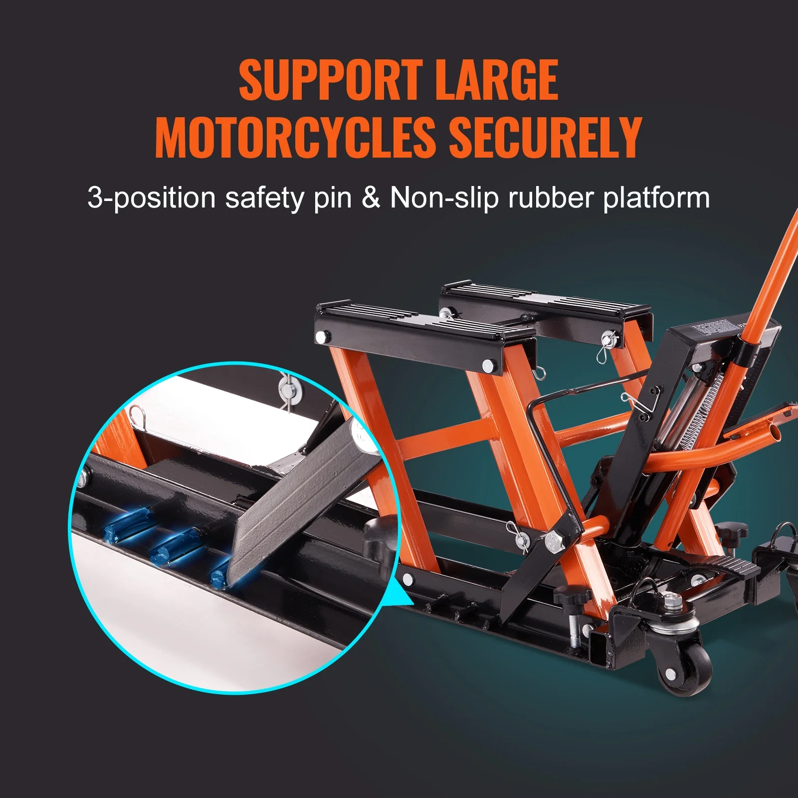 1500 LB Hydraulic Motorcycle ATV Lift Jack Hydraulic Pump Hoist Jack ATV Dirt Bike Stand - Image 4