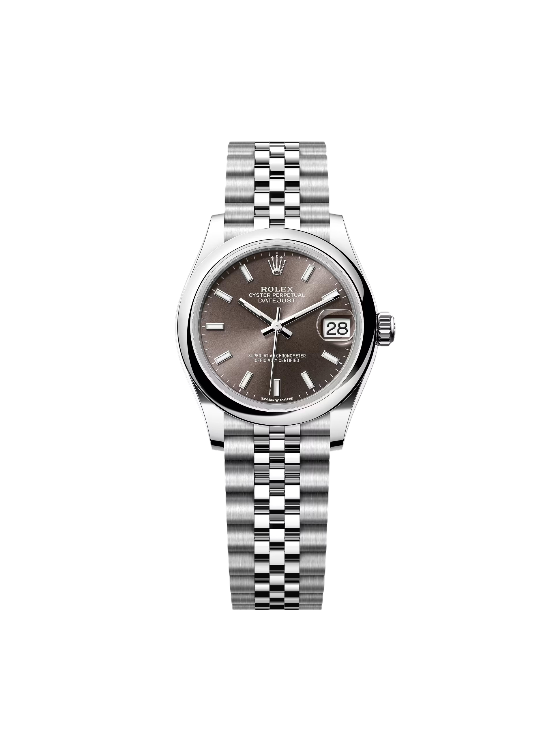 【Super Clone】RLX Datejust m278240-0009/0010 31mm Dark Grey Domed Bezel Oyster Oystersteel
