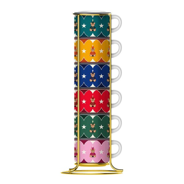 Joyful espressokopp 6 stk 6,5 cl multi