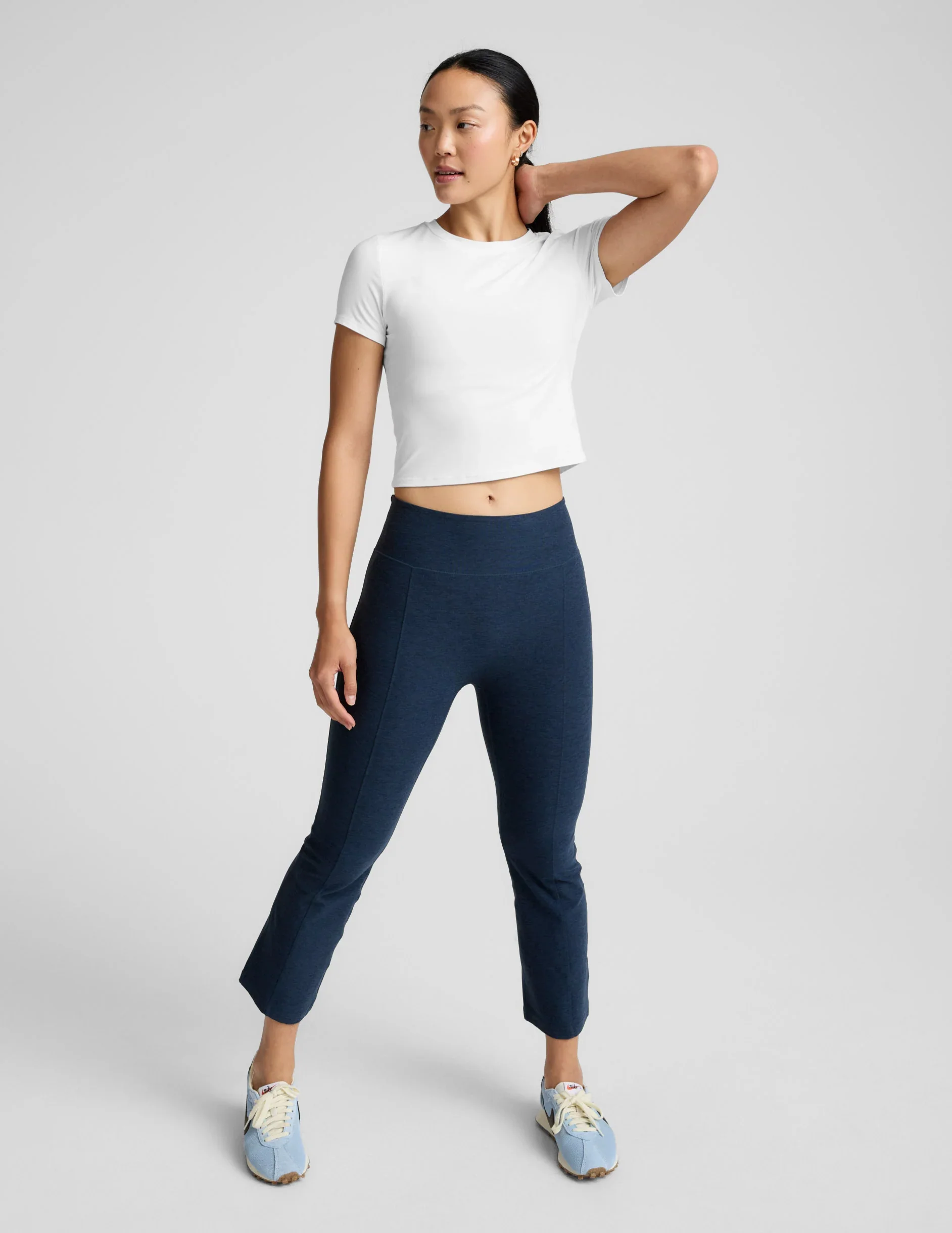 Spacedye™ Pintuck Kick Flare High Waisted Pant