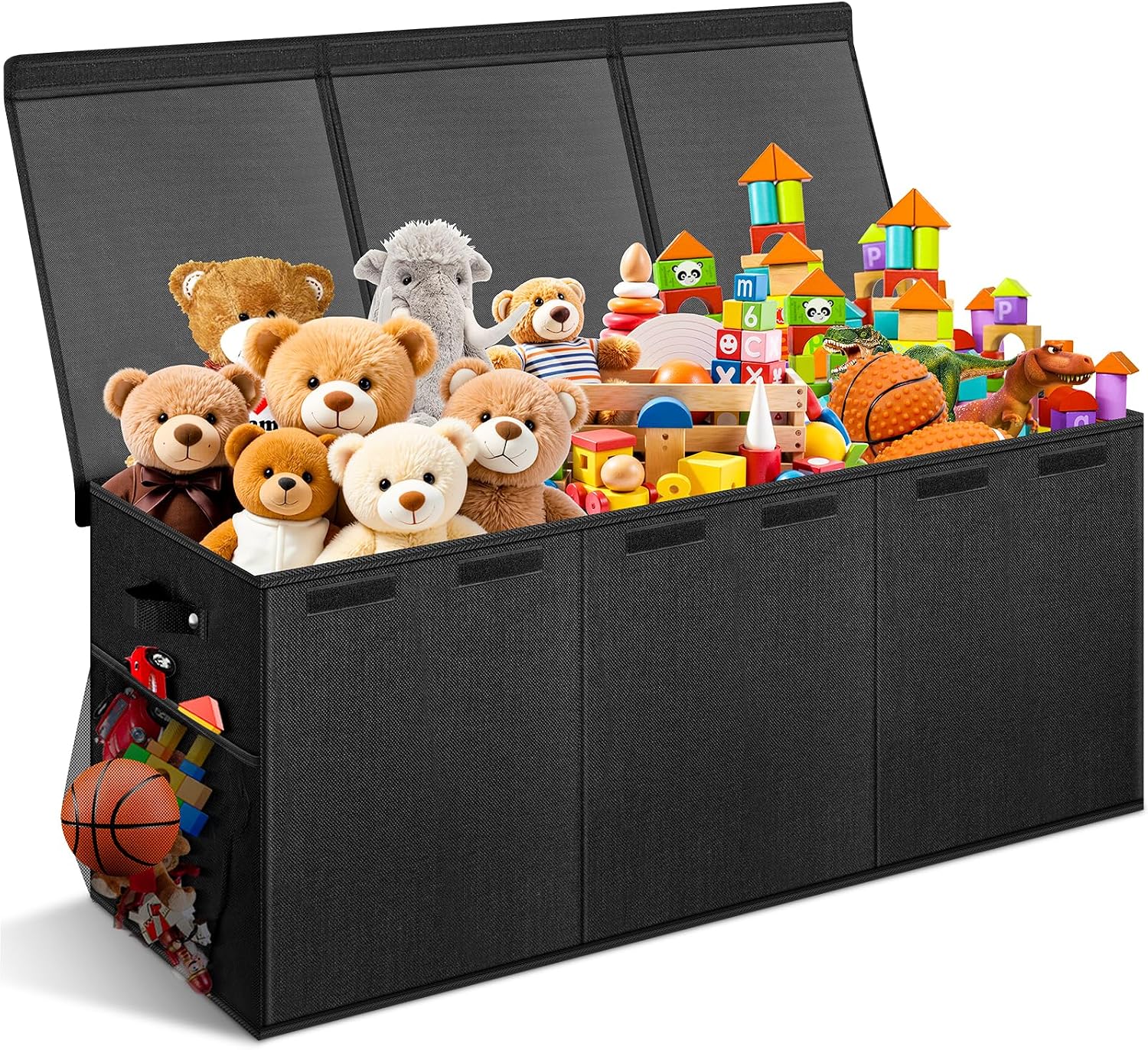 Extra Large Toy Box with Lids, Collapsible Storage Bin, 38