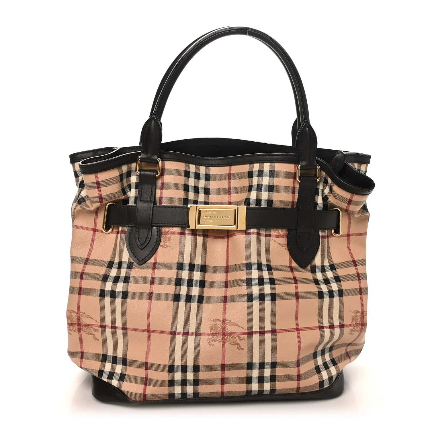 Haymarket Check Medium Golderton Tote Chocolate
