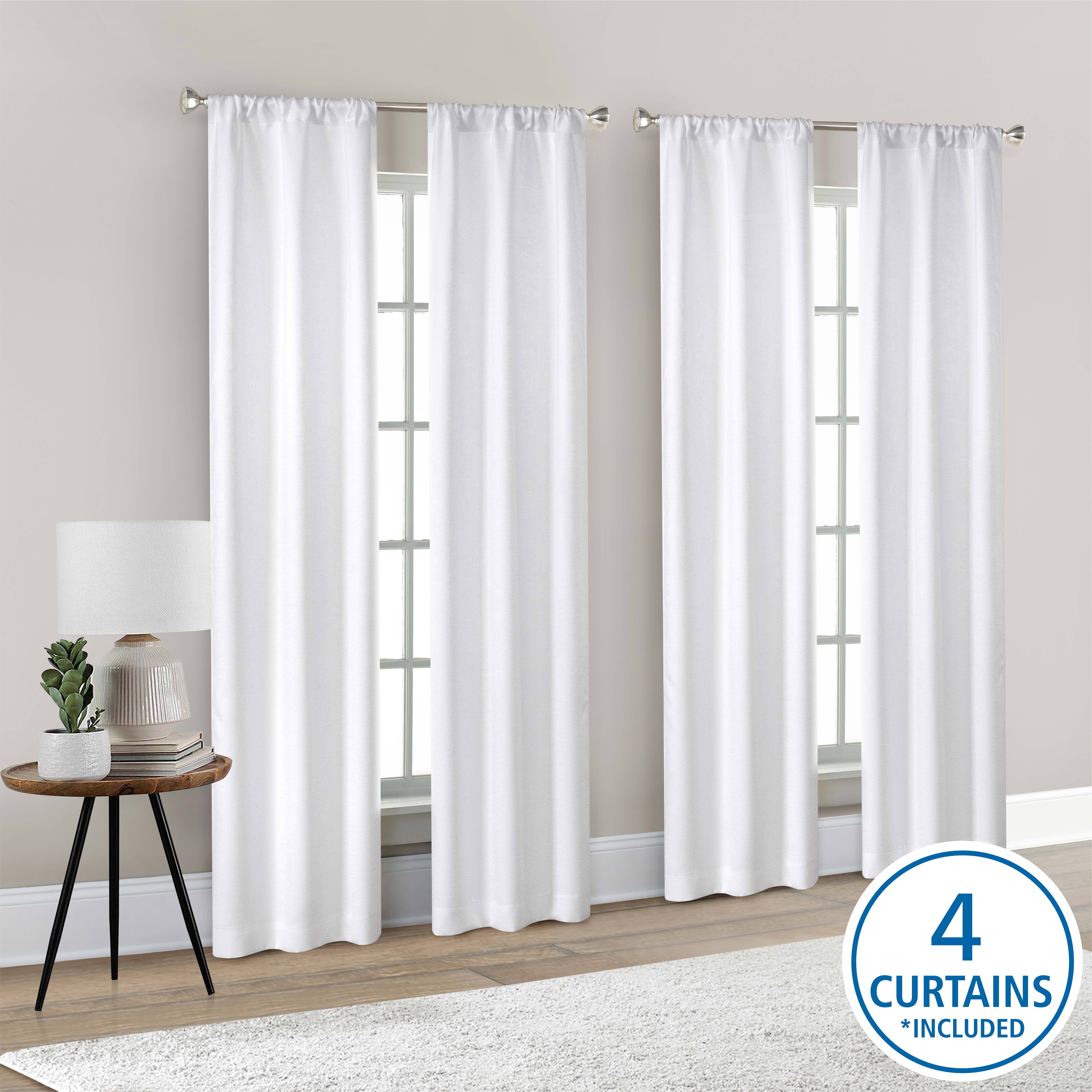 Mainstays A Kind Blackout Curtain Panel Set Polyester - White - 27.5 x 84 in