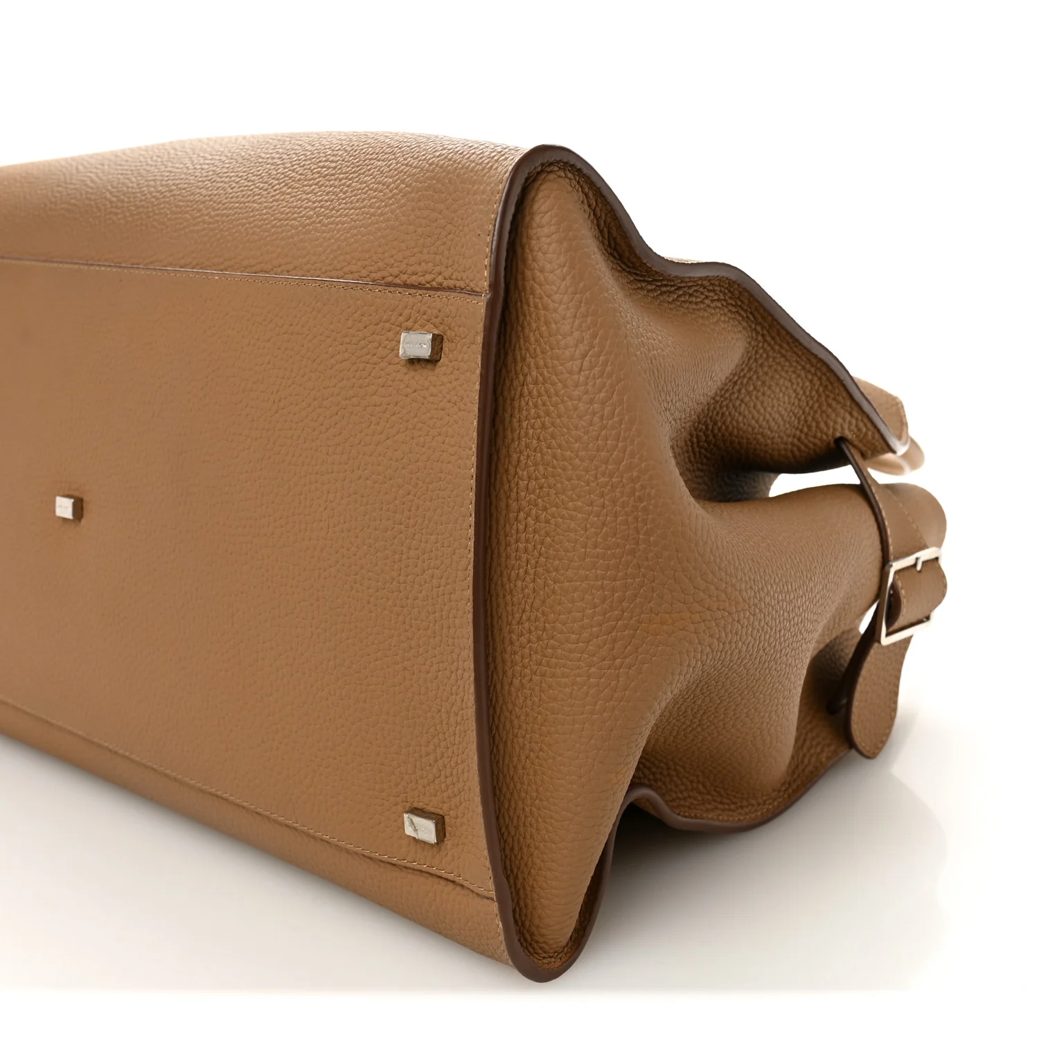 Matte Grained Calfskin Soft Margaux 17 Dark Taupe