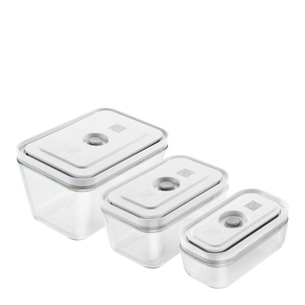 Fresh & Save vakuum box sett 3 stk rektangulær