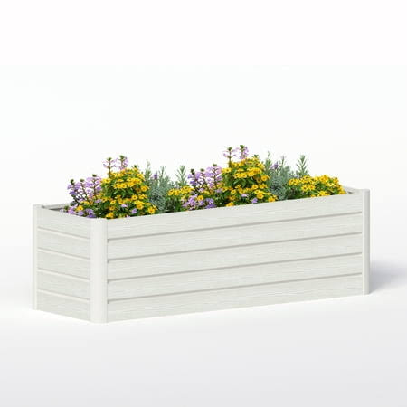 Terrace Garden Bed, XL Planting Area for Vegetables, Fruits, and Herbs 37 inch L x 13 inch W x 11.5 inch H, Size: 37 inch x 13 inch x 11.5 inch, 26109