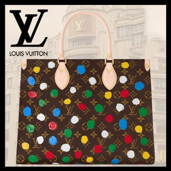 新作！草間彌生コラボ LVオンザゴーMM トートバッグ