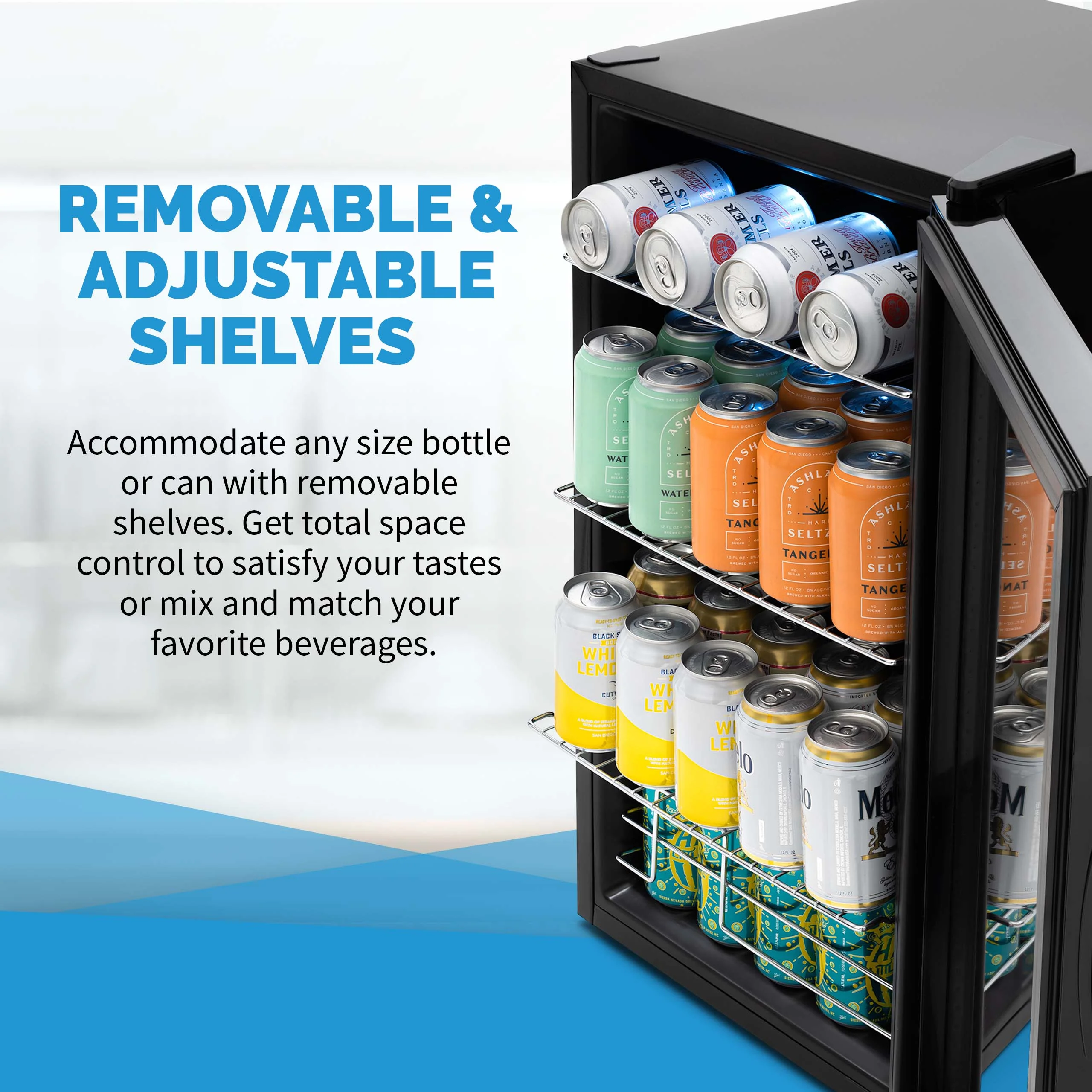 Newair Limited Edition 100-Can Anniversary Beverage Fridge - 16.93