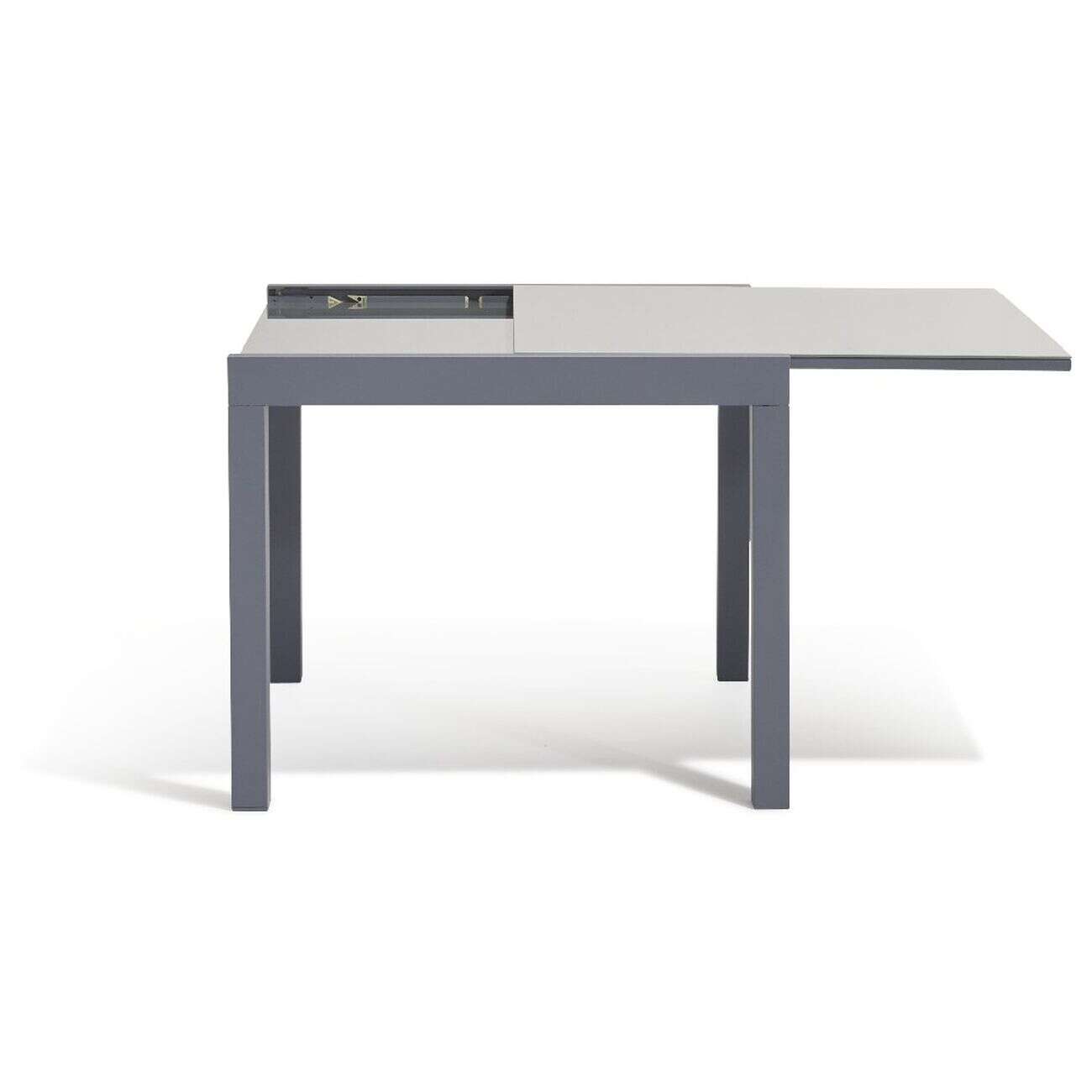 Table extensible Oslow gris ardoise 4 à 8 personnes