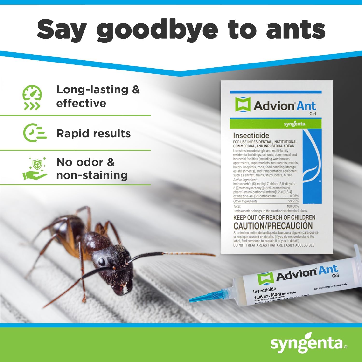 Syngenta 68078 Advion Single Tube Ant Gel Lure, 30g
