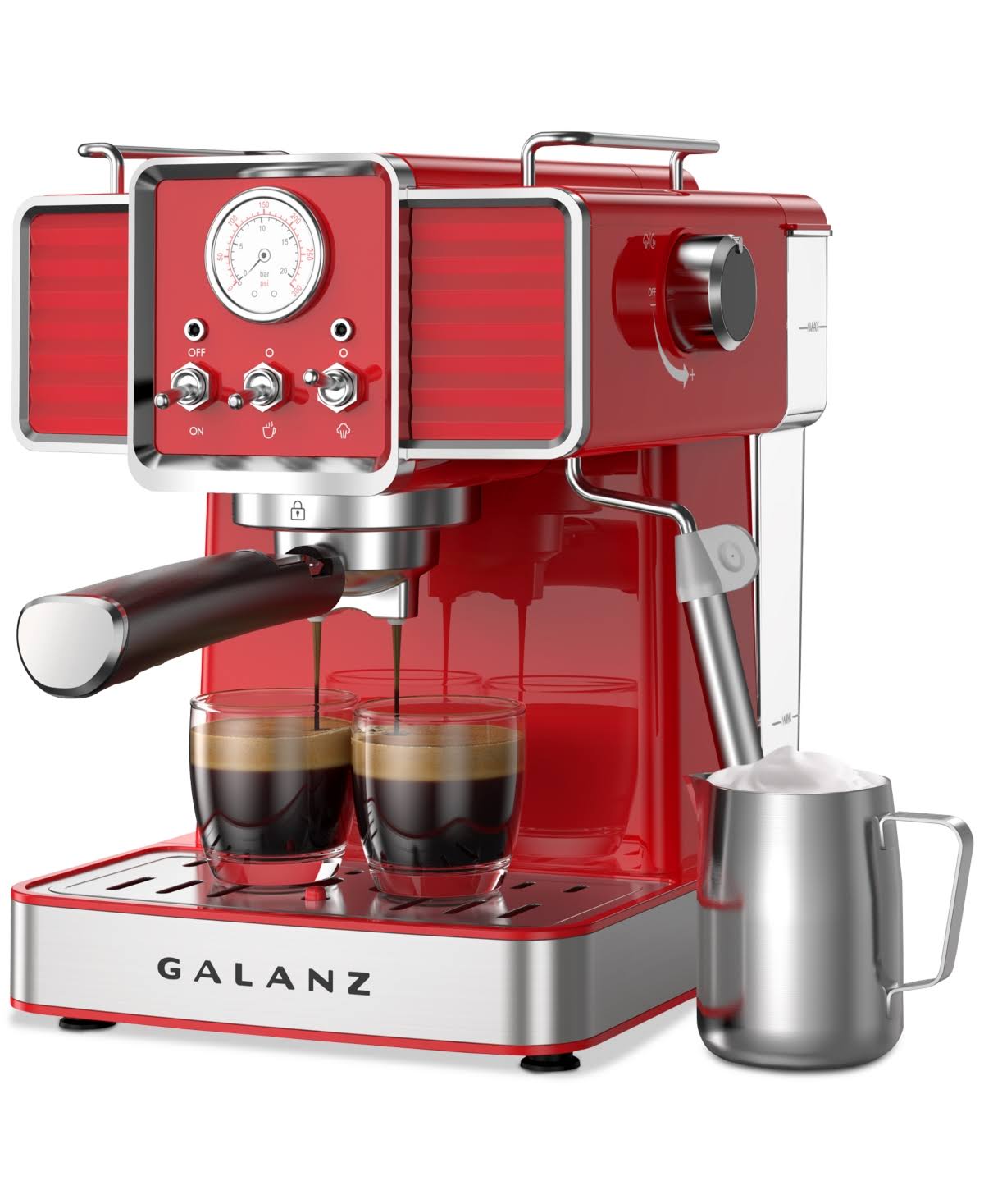 Galanz Retro Pump Espresso Machine ,Red