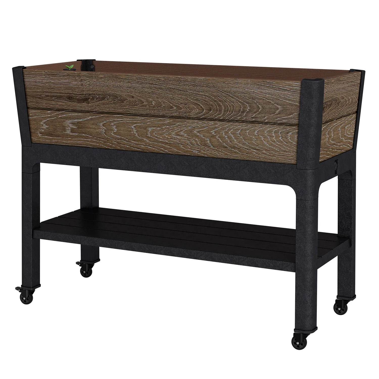 Keter Signature 29 Gallon Rolling Raised Garden Bed with Self Watering