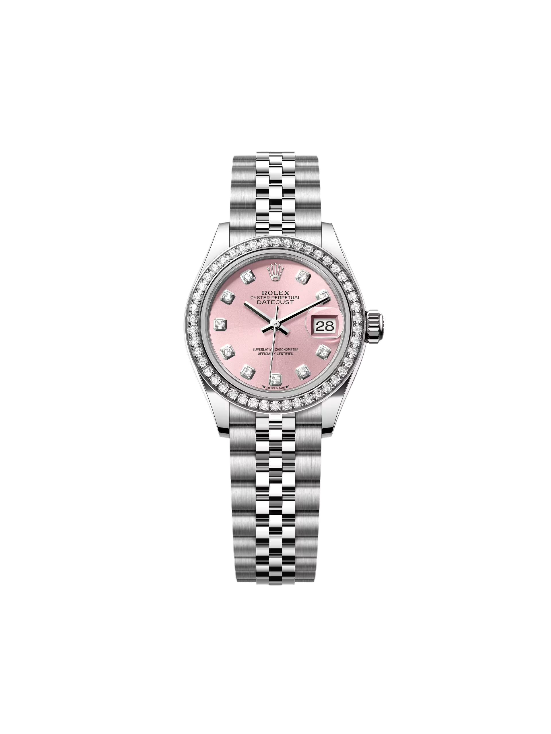 【Super Clone】RLX Lady-Datejust 28mm 279384RBR Pink Dial Oyster Bracelet