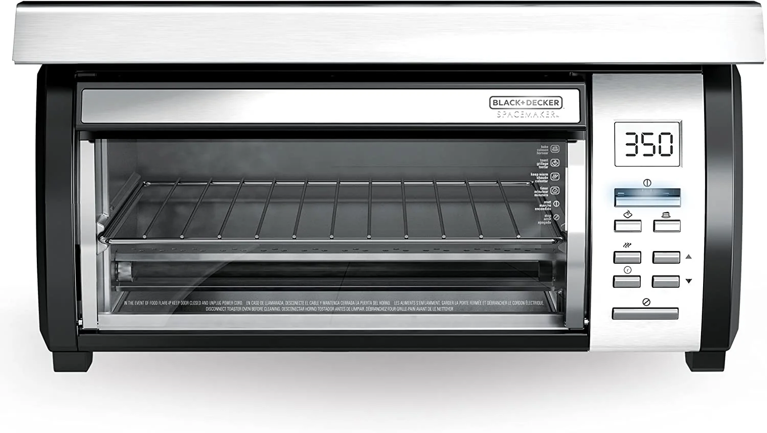 Spacemaker Under-Counter Toaster Oven. Black/Stainless Steel. TROS1000D
