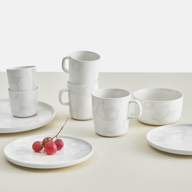 Oiva Unikko tallerken 25 cm hvit