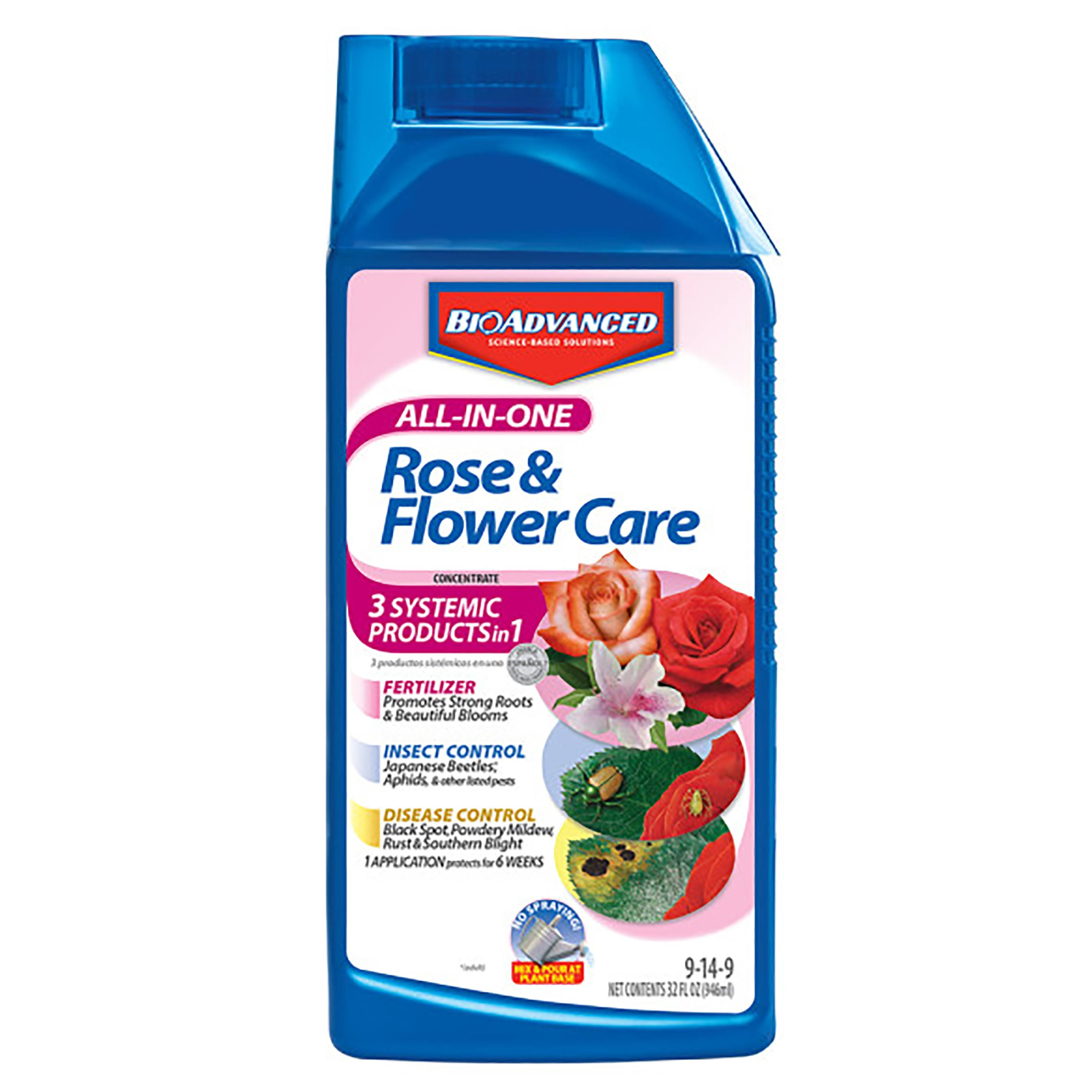 Bioadvanced Rose & Flower Care, All-In-One, Concentrate - 32 fl oz