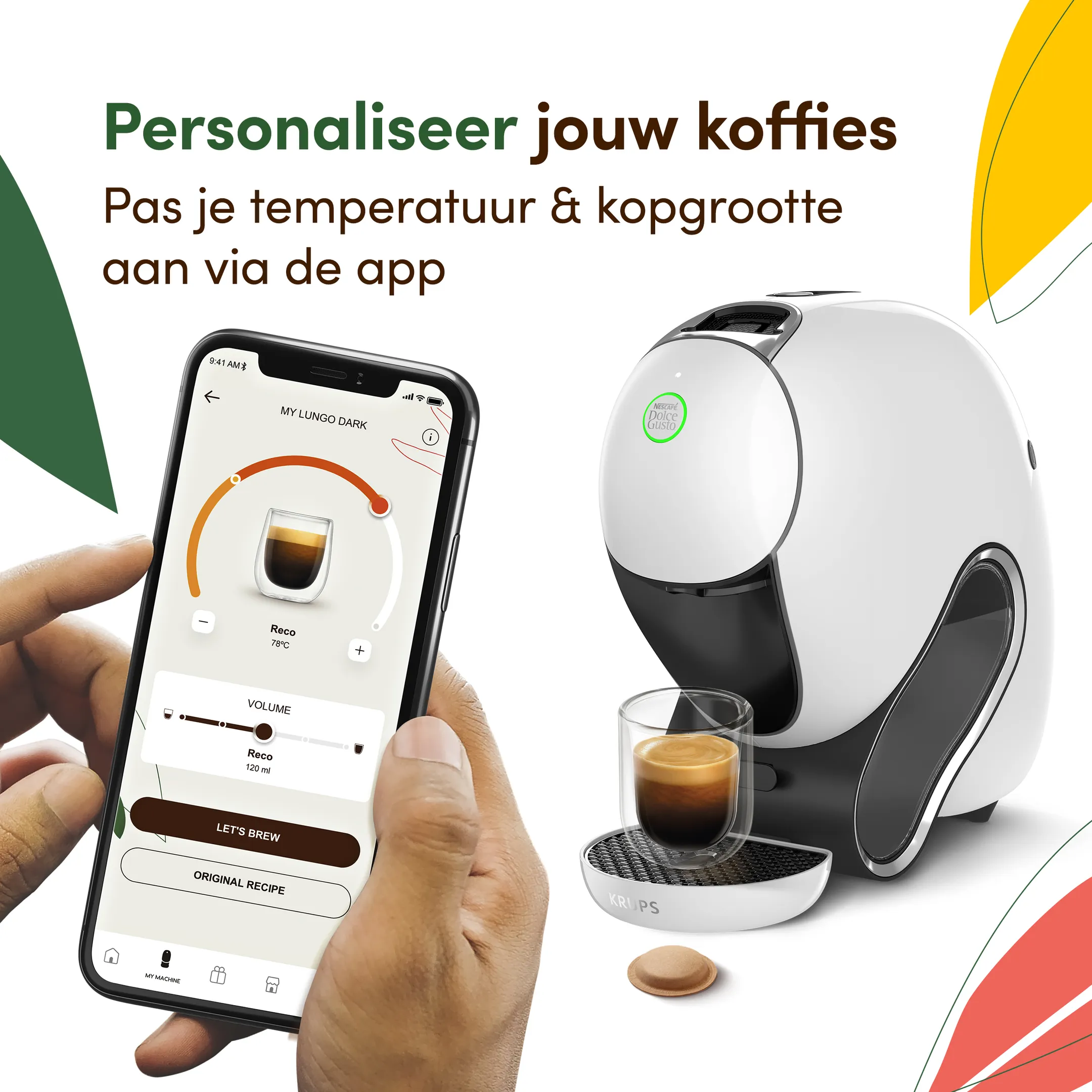 Krups Koffiemachine NESCAFÉ Dolce Gusto NEO CAFFÈ wit KP830110