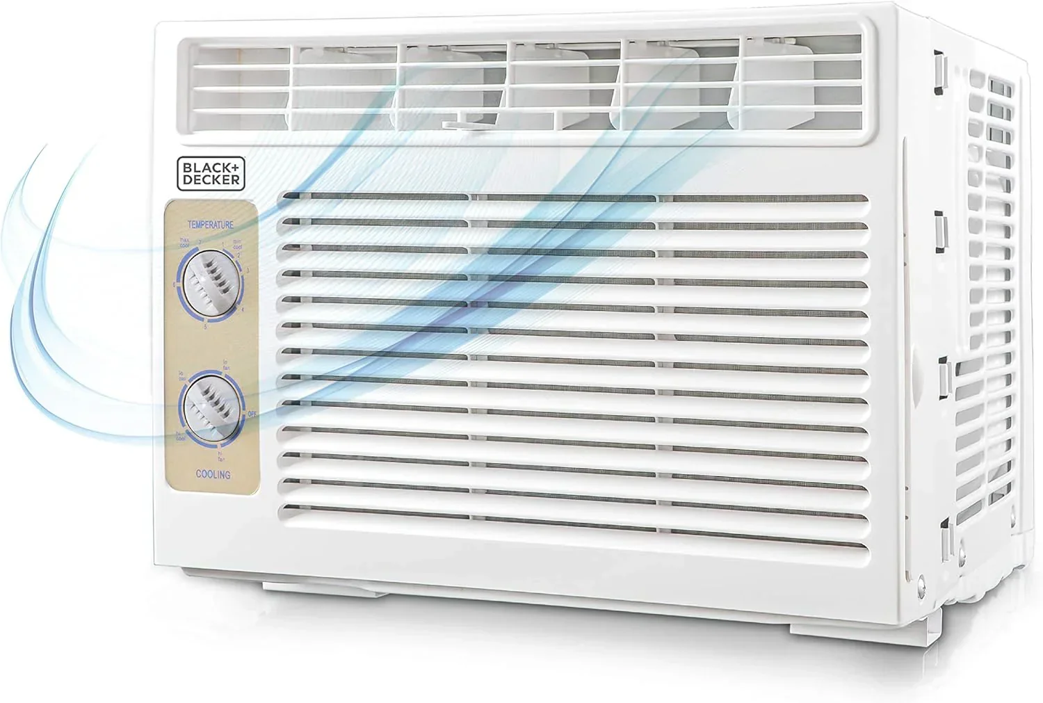 Climatiseur de fenêtre BLACK+DECKER 5000 BTU Refroidit jusqu'à 150 pieds carrés Commandes mécaniques