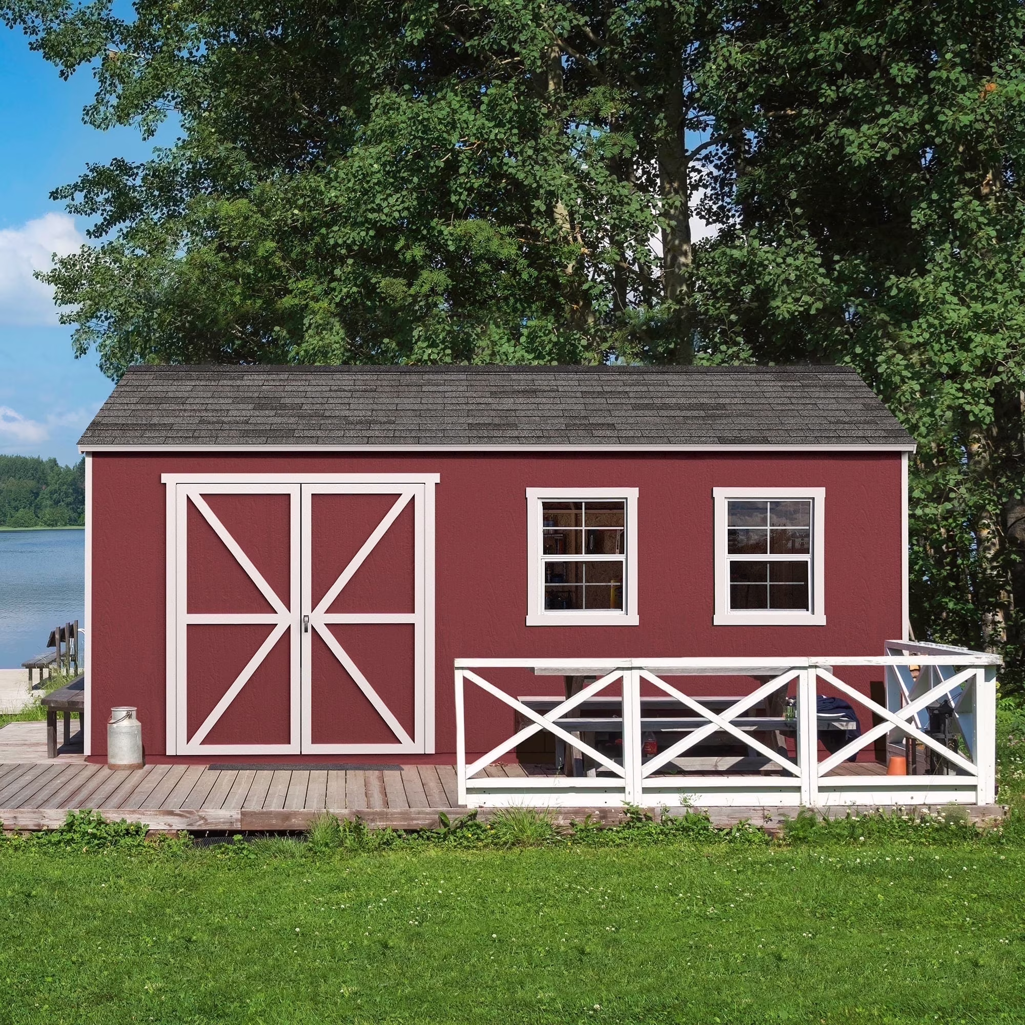 Handy Home Products Rookwood 10 Ft. x 16 Ft. Wood Storage Shed